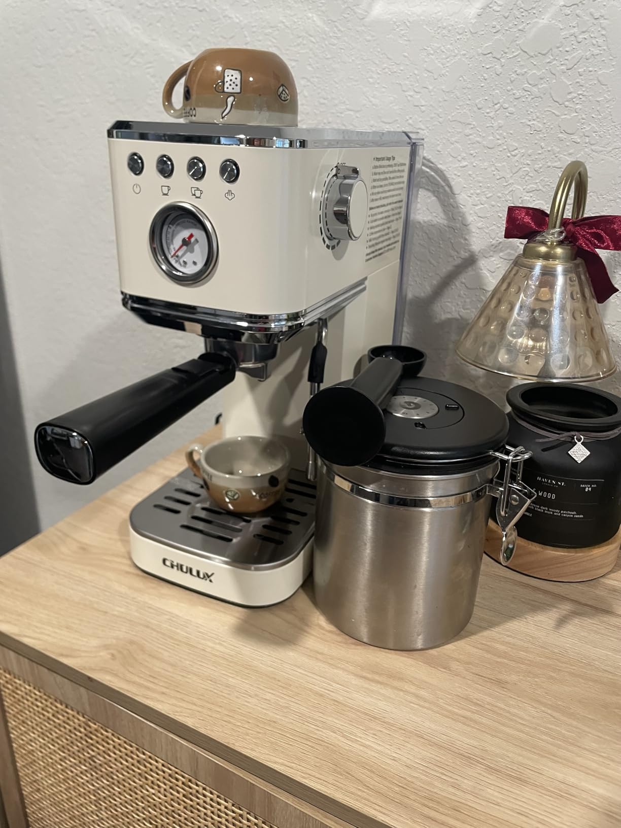 CHULUX Slim Espresso Machine with Milk Frother, 20 Bar Professional Italian Pump Espresso Coffee Machine for Home Cappuccino & Latte Maker, Stainless Steel, Silver - Customer Photo 3