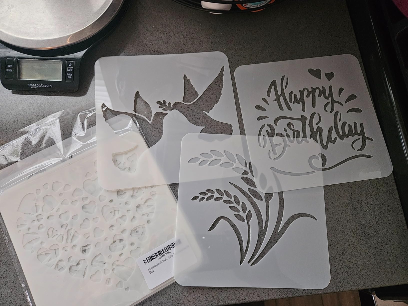 Artisan Bread Stencils | Bread, Cake, Coffe, Pie & Cookie Stencils for Decorating Your Own Unique Design Baking Stencil Set customer photo 1