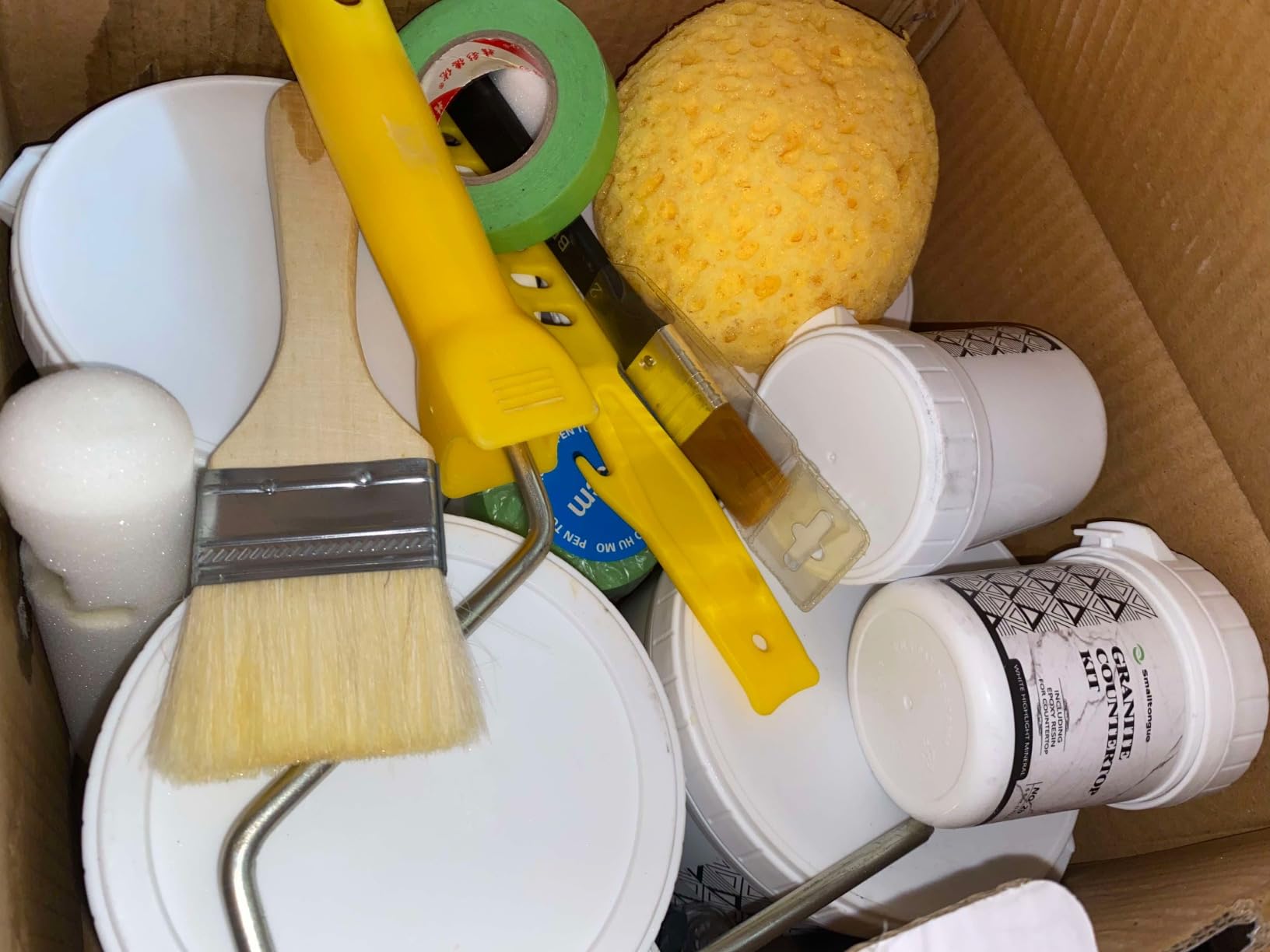 White Marble Countertop Paint Kit(Including Epoxy Resin), All-IN-ONE Set, Cover Up to 35 SQ. FT. - Customer Photo 0