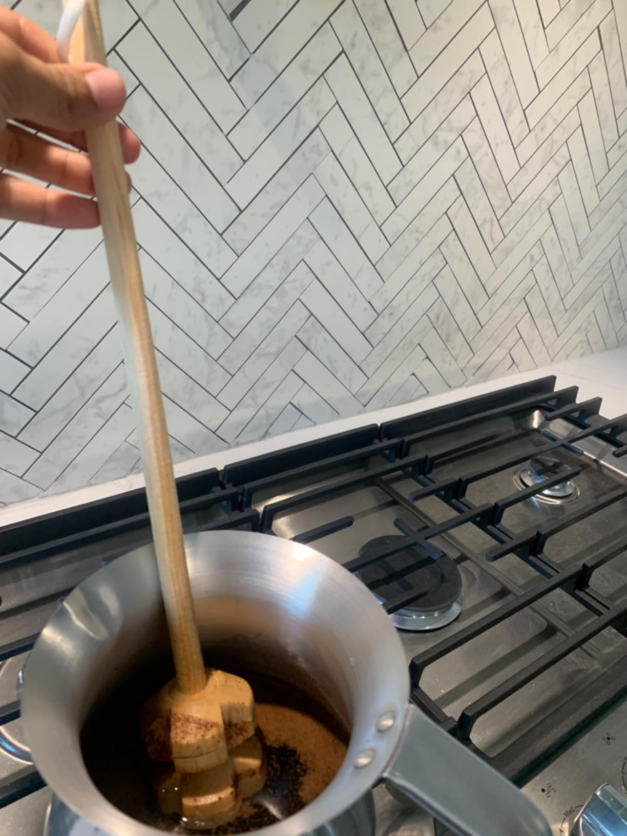 Generic Molinillo en madera - Batidor de Madera Hecho a Mano para Espumar - Batidos, Chocolate - Handmade Wooden Whisk Frother - Milkshakes, Chocolate - Imported from Colombia, REGULAR, 01253 customer photo 1
