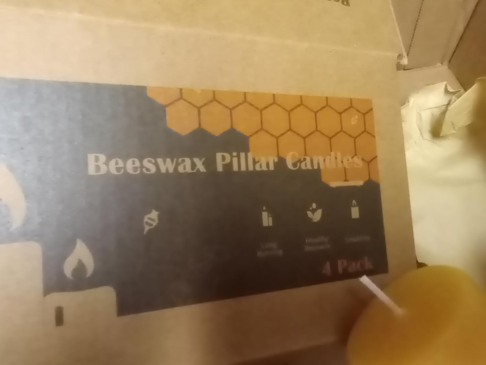 6 Pack Natural Beeswax Pillar Candles,100% Pure Beeswax Candles-210 Hours Long Burning,Organic Bees Wax Candles for Home,Paryer,Parties,Unscented Dripless Smokeless Beeswax Candle Bulk 2x4in Customer Review 6 Pack Natural Beeswax Pillar Candles,100% Pure Beeswax Candles-210 Hours Long Burning,Organic Bees Wax Candles for Home,Paryer,Parties,Unscented Dripless Smokeless Beeswax Candle Bulk 2x4in - Customer Photo 1
