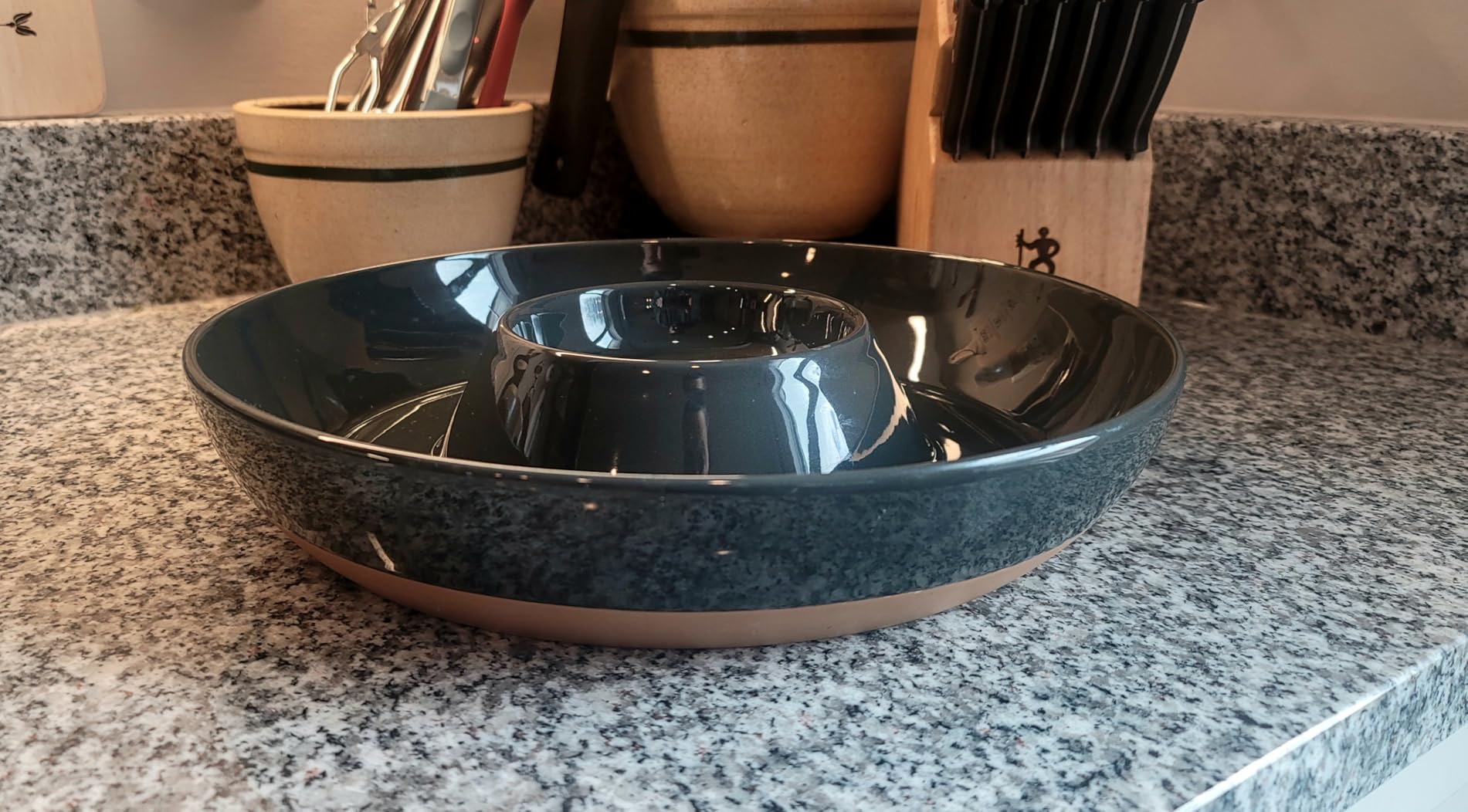 Mora Ceramic Chips and Dip Serving Tray: Large Divided Party Bowl Set for Chips & Salsa, Veggies & Dip, Fruit, Snacks, Entertaining, Hosting, etc. Minimalist Design for the Modern Hostess - White customer photo 1