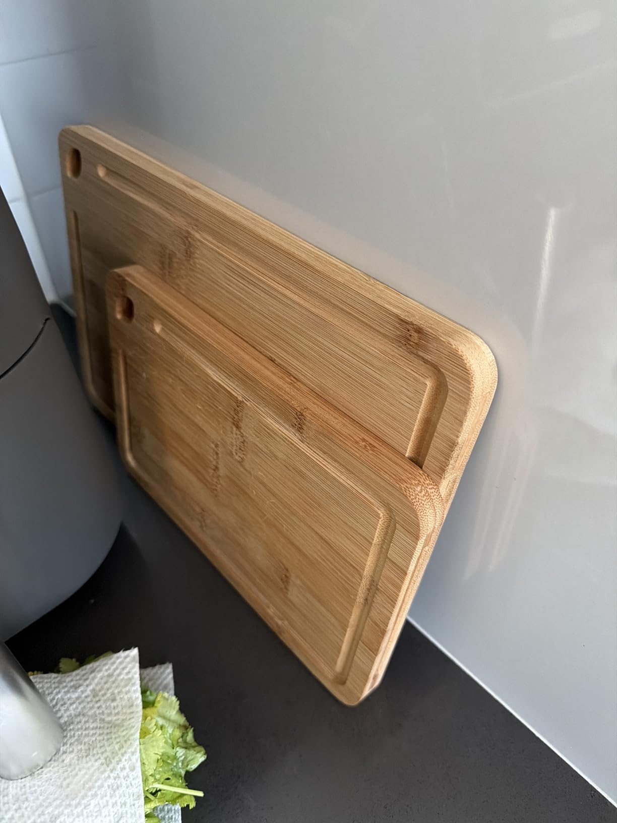 Bamboo Cutting Board, Durable Wood Cutting Boards for Kitchen with Deep Juice Grooves & Built-in Handles, Ideal Charcuterie & Chopping for Meat, Vegetables and Fruits Ideal Kitchen Gifts Customer Review Bamboo Cutting Board, Durable Wood Cutting Boards for Kitchen with Deep Juice Grooves & Built-in Handles, Ideal Charcuterie & Chopping for Meat, Vegetables and Fruits Ideal Kitchen Gifts - Customer Photo 2