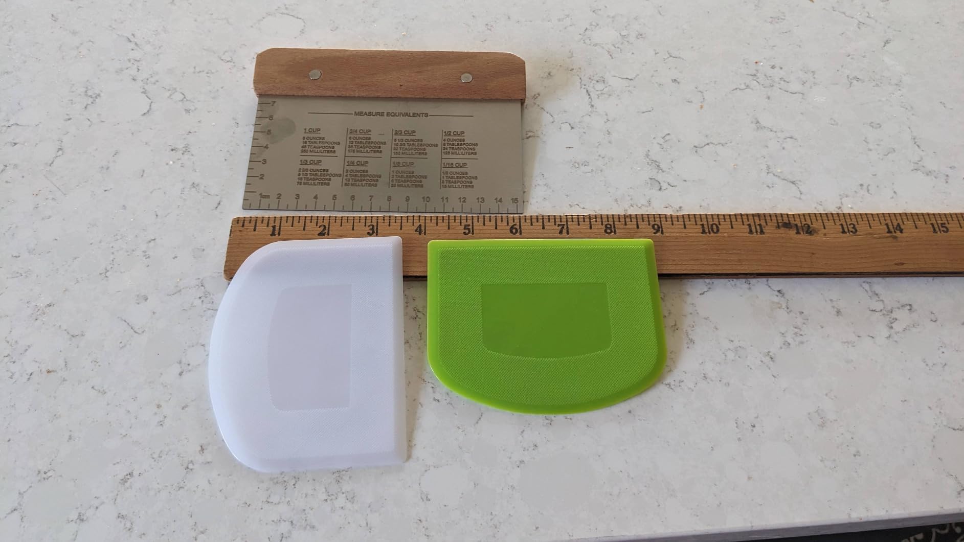 Dough Scraper & Bench Scraper Kitchen - Stainless Steel Sourdough Tools - Dough Cutter for Sourdough Bread, Pizza, and Flat Top Griddles customer photo 2