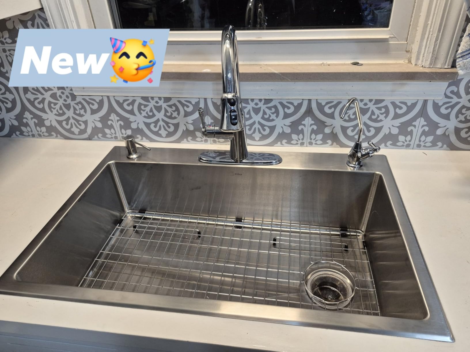 KRAUS Fairlane 33-inch Drop In/Top Mount Single Bowl 18-Gauge Stainless Steel Kitchen Sink, KHT640-33 - Customer Photo 3