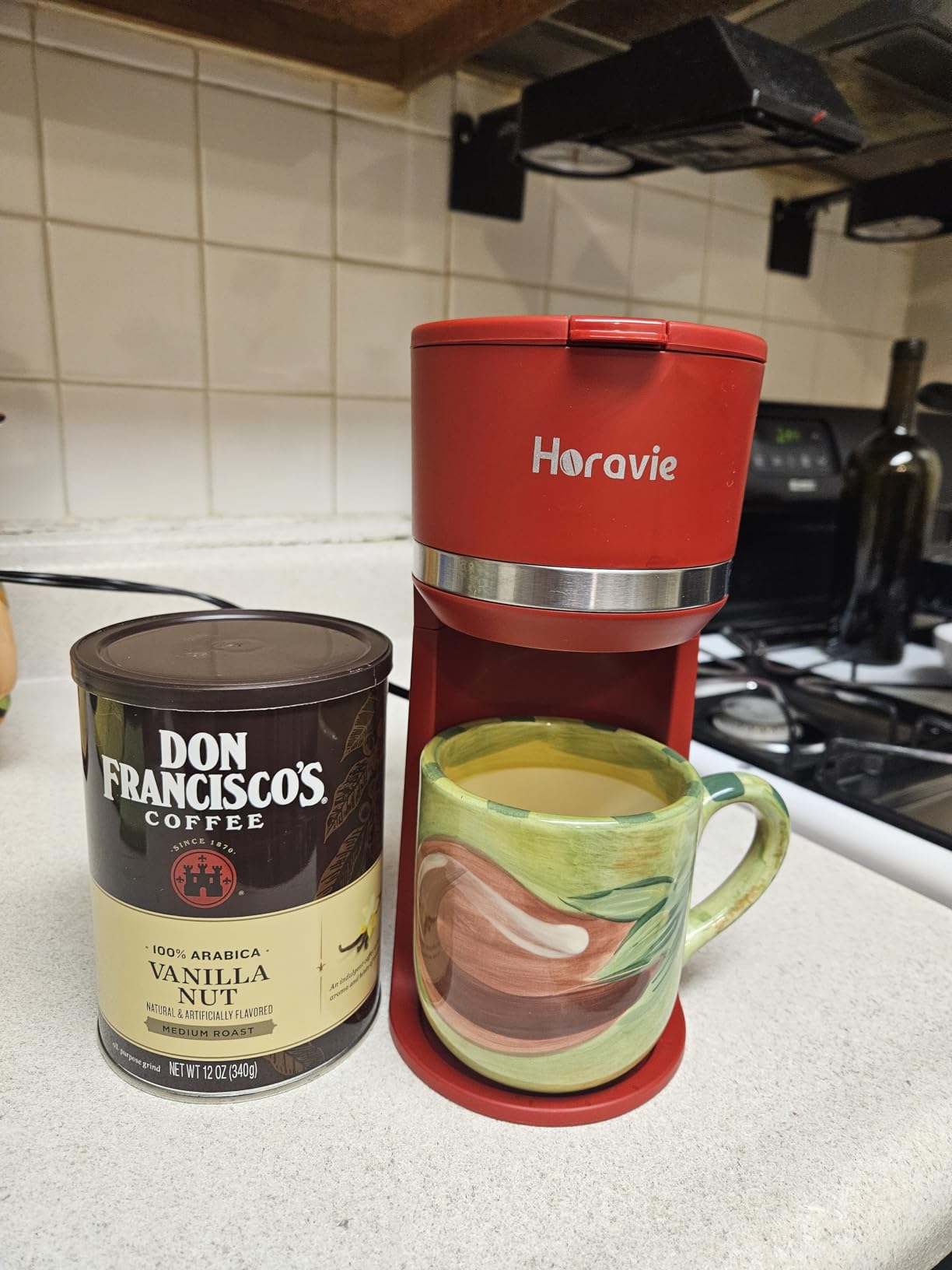 Mini Single Serve Coffee Maker for K Cup and Ground Coffee, Fast Brew One Cup Coffee Machine with Descaling Reminder and Water Window, 6 to 12 oz. Brew Sizes, Black - Customer Photo 4