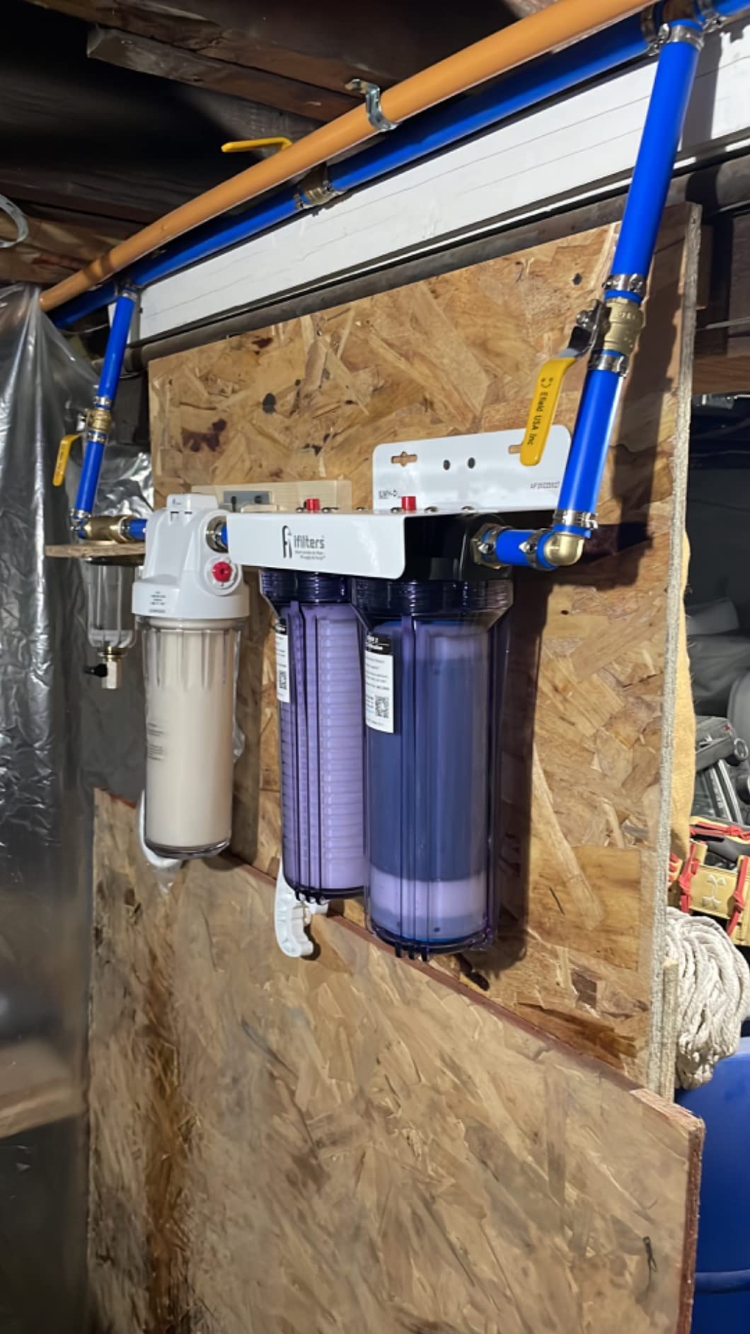 Waterdrop Mega Spin Down Sediment Filter, Upgraded Reusable Backwash Whole House Water Filter System for City/Well Water, 500 Micron+200 Micron,1