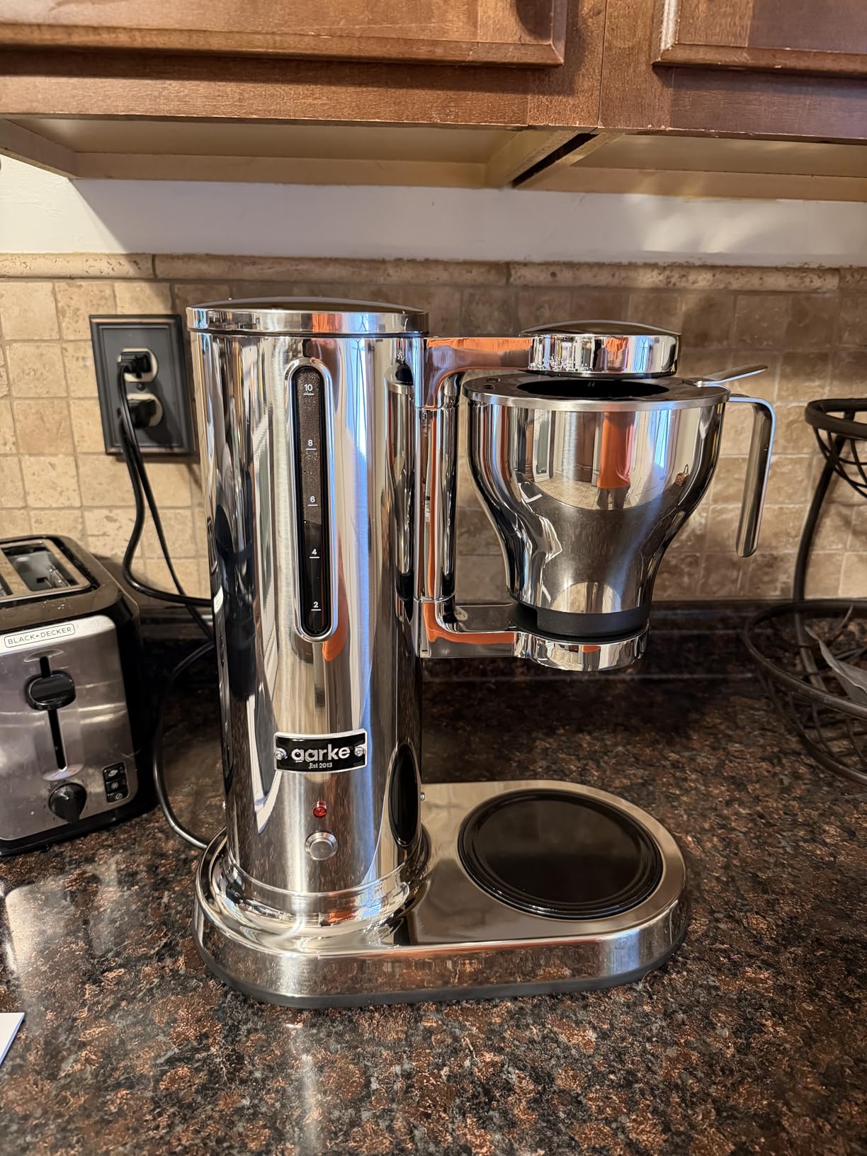 Aarke Coffee Maker - Electric 10 Cup / 42 fl oz Drip Brewer with Automatic Drip-Stop, Glass Carafe, Brews Full Pot in Under 6 Minutes, SCA Certified, Stainless Steel - Customer Photo 0