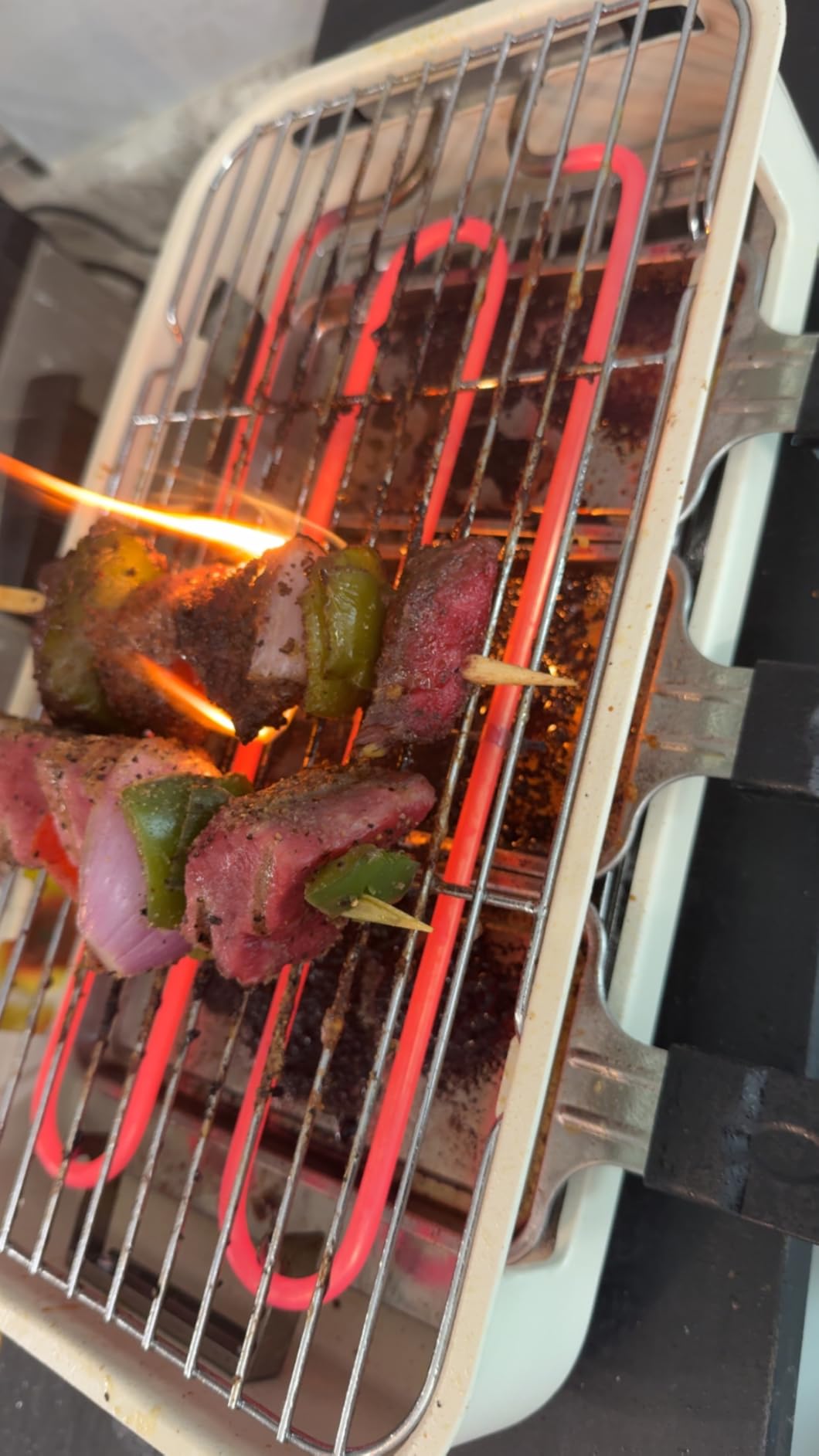 Electric Indoor Grill 1500W, YOHAWJAN 2 in 1 Smokeless Indoor Grills with Non-stick Removable Grill & Griddle Plate, Temperature Control, Portable Korean BBQ Grill with 3 Raclette Cheese Pans customer photo 1