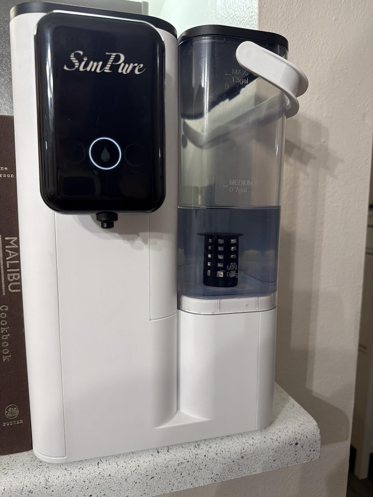 SimPure Y9A UV Countertop Reverse Osmosis Water Filter, Alkaline Remineralization 300 GPD 6 Stage Purification, RO Water Filtration System, Super Fast Filtering Portable Water Purifier - Customer Photo 2