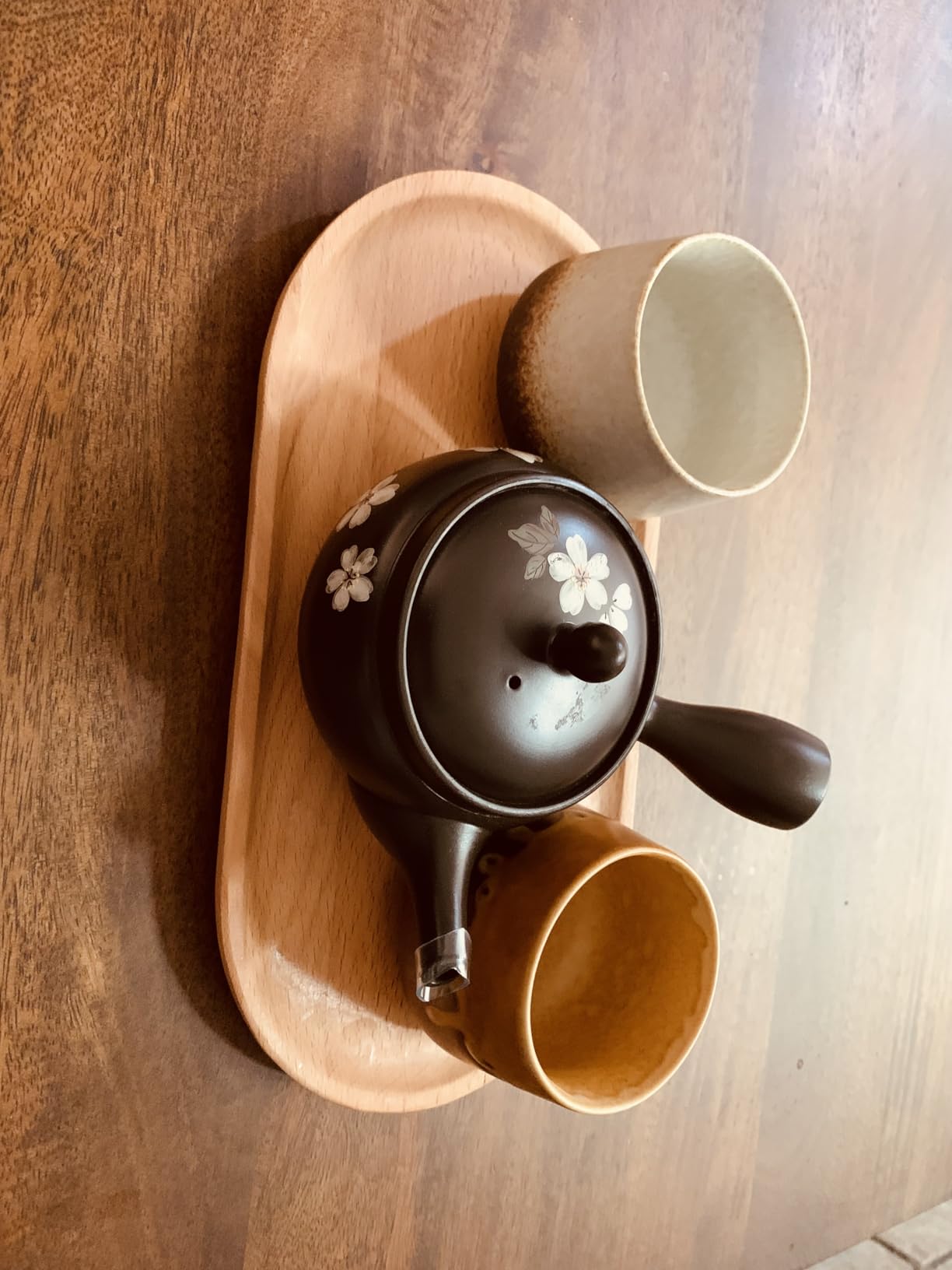 Kyusu Japanese Teapot 11.1fl oz Sakura Takeharu Ceramic Tokoname Ware Made in Japan - Customer Photo 1