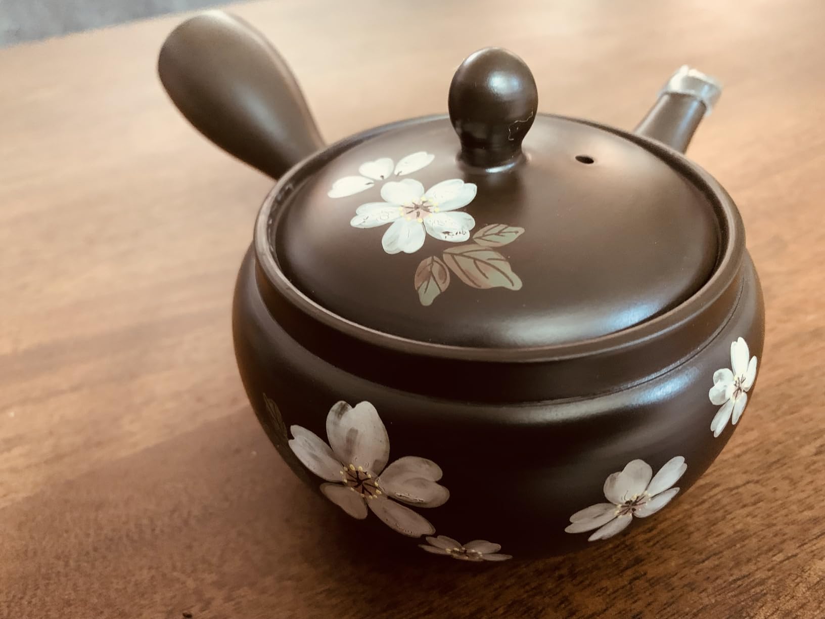 Kyusu Japanese Teapot 11.1fl oz Sakura Takeharu Ceramic Tokoname Ware Made in Japan - Customer Photo 3