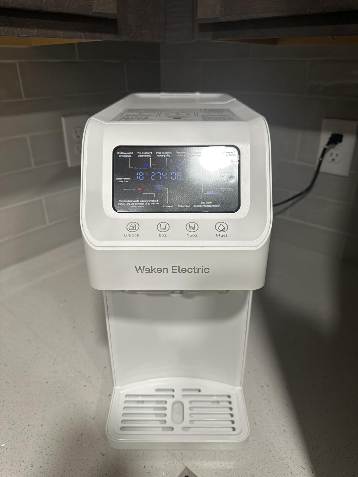 Waken Electric C11S Reverse Osmosis Water Filtration System Countertop 180oz Water Tank 4:1 Pure to Drain 8 Stage RO Filter No Installation for Home Apartment Condo RV - Customer Photo 0