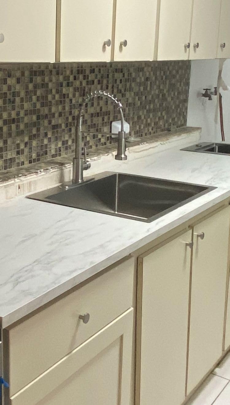 SHACO 33x22 Inch 50/50 Double Bowl Drop In Kitchen Sink 16 Gauge 33 Inch Stainless Steel Kitchen Sink Top Mount with Grid and Accessories - Customer Photo 0