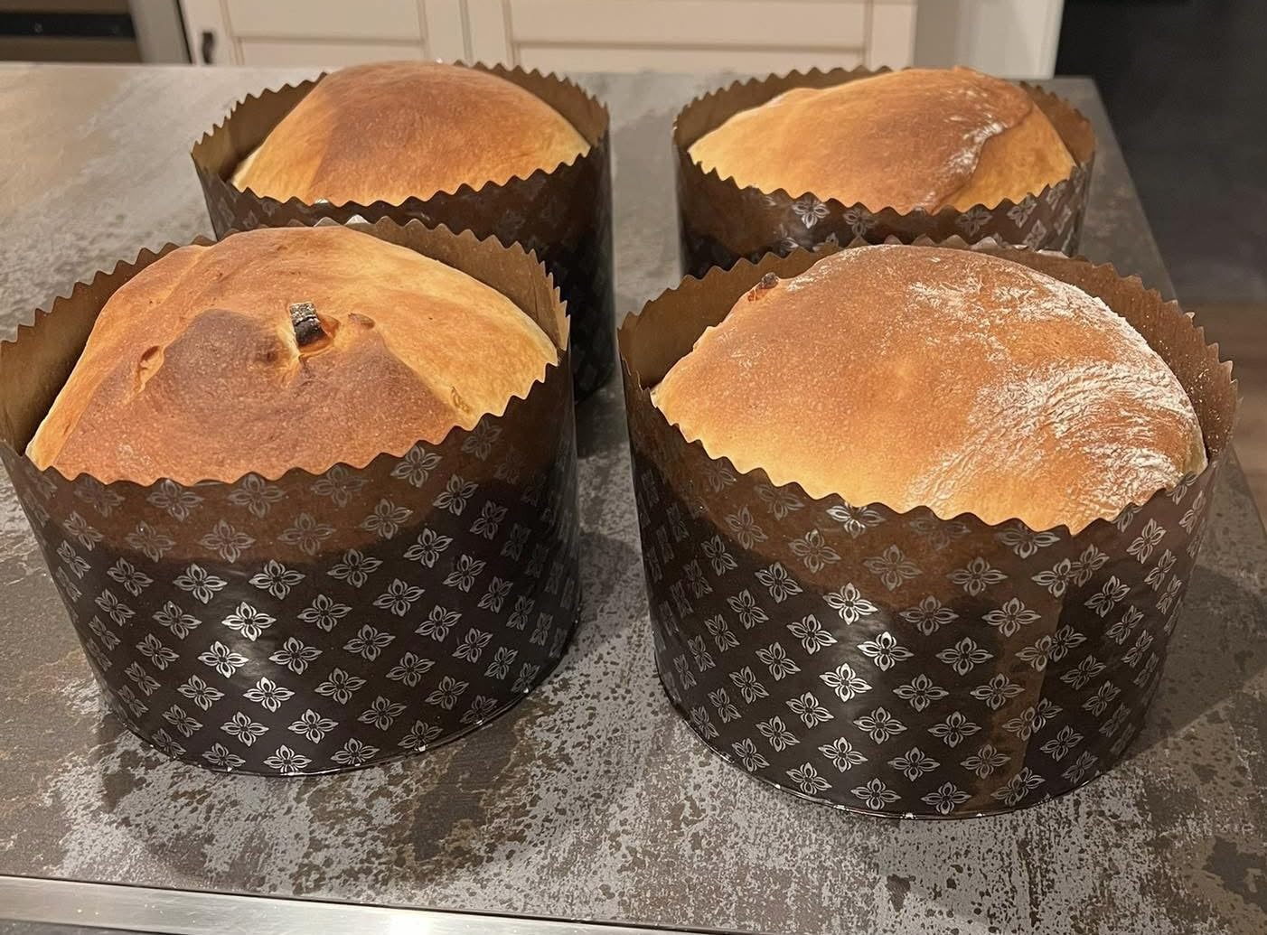 25oz Kulich Mold Easter Bread Paper Mold Paska Pascha |12 pcs| Easter Bread Forms - Panettone Paper Baking Molds Universal Brown Design W 5.9 x H 3.95-in customer photo 1