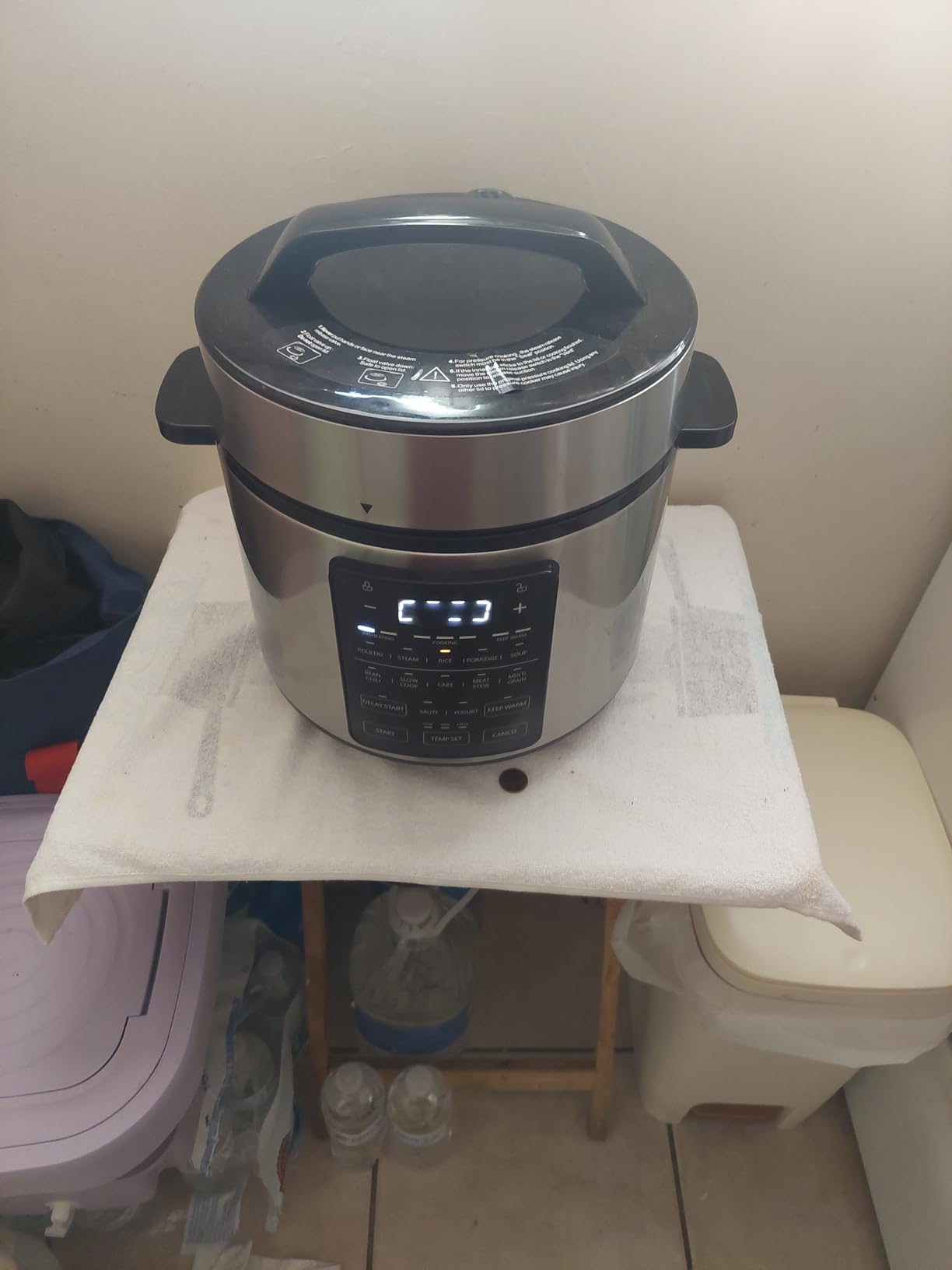 DUMOS 16-in-1 Electric Pressure Cooker 8 QT Stainless Steel Multi Cooker Electric for Pressure, Rice, Steamer, Yogurt Maker, Slow Cook, Black - Customer Photo 3