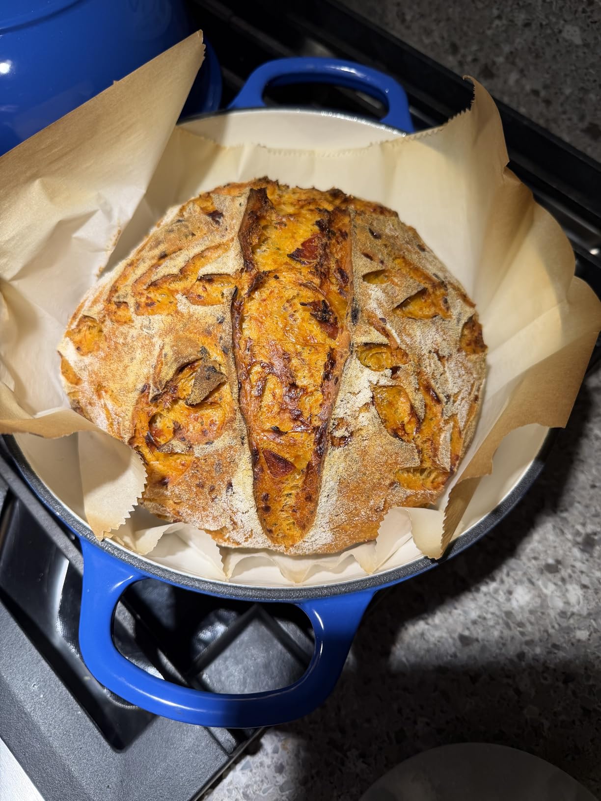 ONKO Dutch Oven For Sourdough Bread Baking, 6QT Enameled Cast Iron Dutch Oven Pot With Lid, Non-stick Sourdough Baking Pan with Bread Dome, Round Ceramic Dutch Ovens Pot with Cloche for Homemade customer photo 2