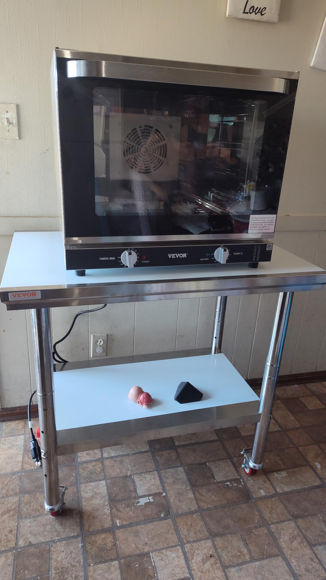 VEVOR Commercial Convection Oven, 4.24 cu.ft Countertop Oven for Full-Size Pans, Electric Convection Ovens with 4 Racks, 360° Hot Air Circulation, for Bakery, Restaurant & Pizza Shop (208-240V 5000W) - Customer Photo 2