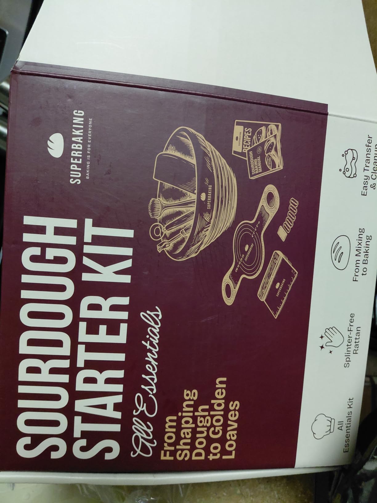 Superbaking 2 pcs Banneton Bread Proofing Basket, 9