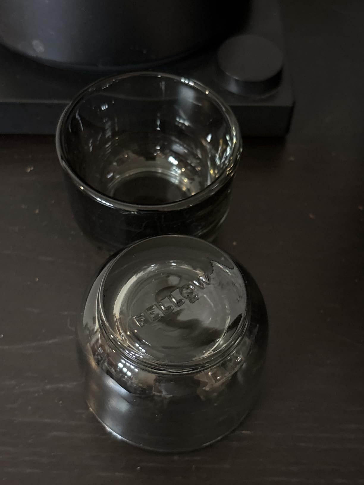 Fellow Pirch Espresso Glasses 3.5 oz Artisanal Cups, Set of 2, Dishwasher Safe Coffee Glasses for Espresso Shots & Latte Art – Smoke - Customer Photo 0