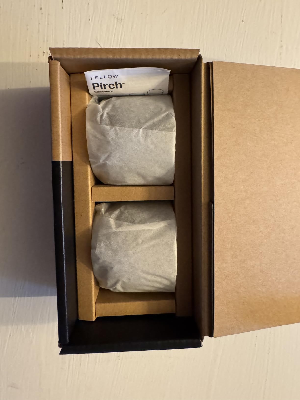 Fellow Pirch Espresso Glasses 3.5 oz Artisanal Cups, Set of 2, Dishwasher Safe Coffee Glasses for Espresso Shots & Latte Art – Smoke - Customer Photo 2