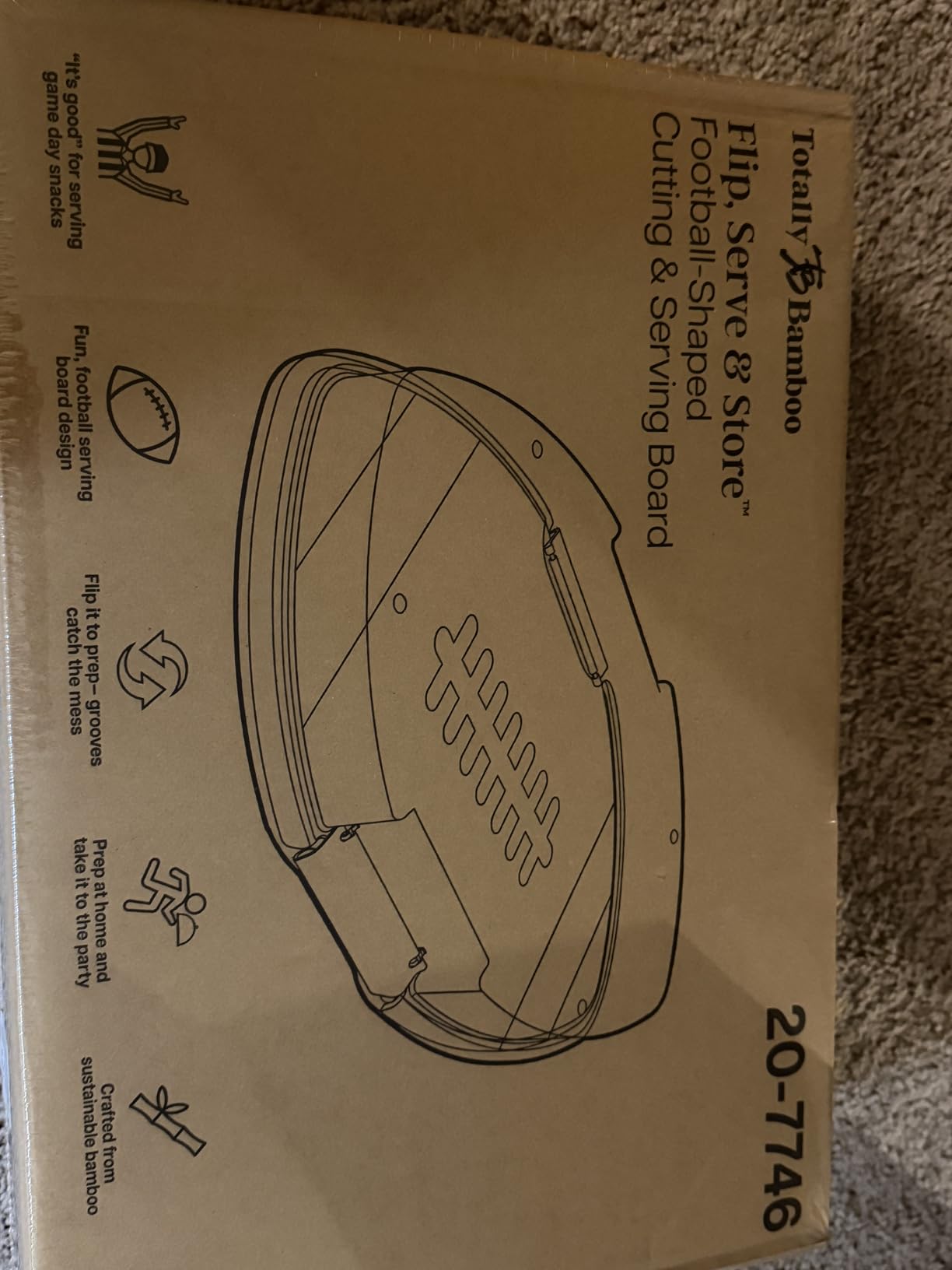 Totally Bamboo Flip, Serve & Store Charcuterie Board with Lid - Reversible Cutting Board & Serving Tray with Compartments, Juice Groove Side, Locking Travel Cover, 15.5 x 11.5 Inches customer photo 2