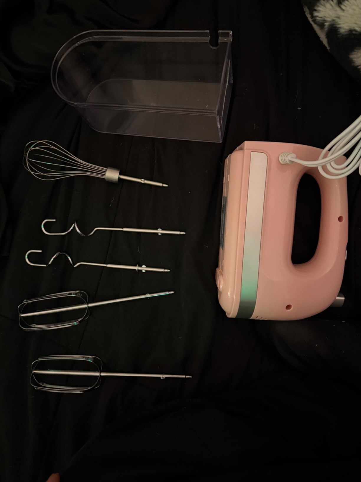 Hand Mixer Electric, Ultra Power Kitchen Hand Mixer With 7-Speed & 5 Stainless Steel Accessories for Whipping Dough, Cream, Cake, Dishwasher Safe, Pink - Customer Photo 2