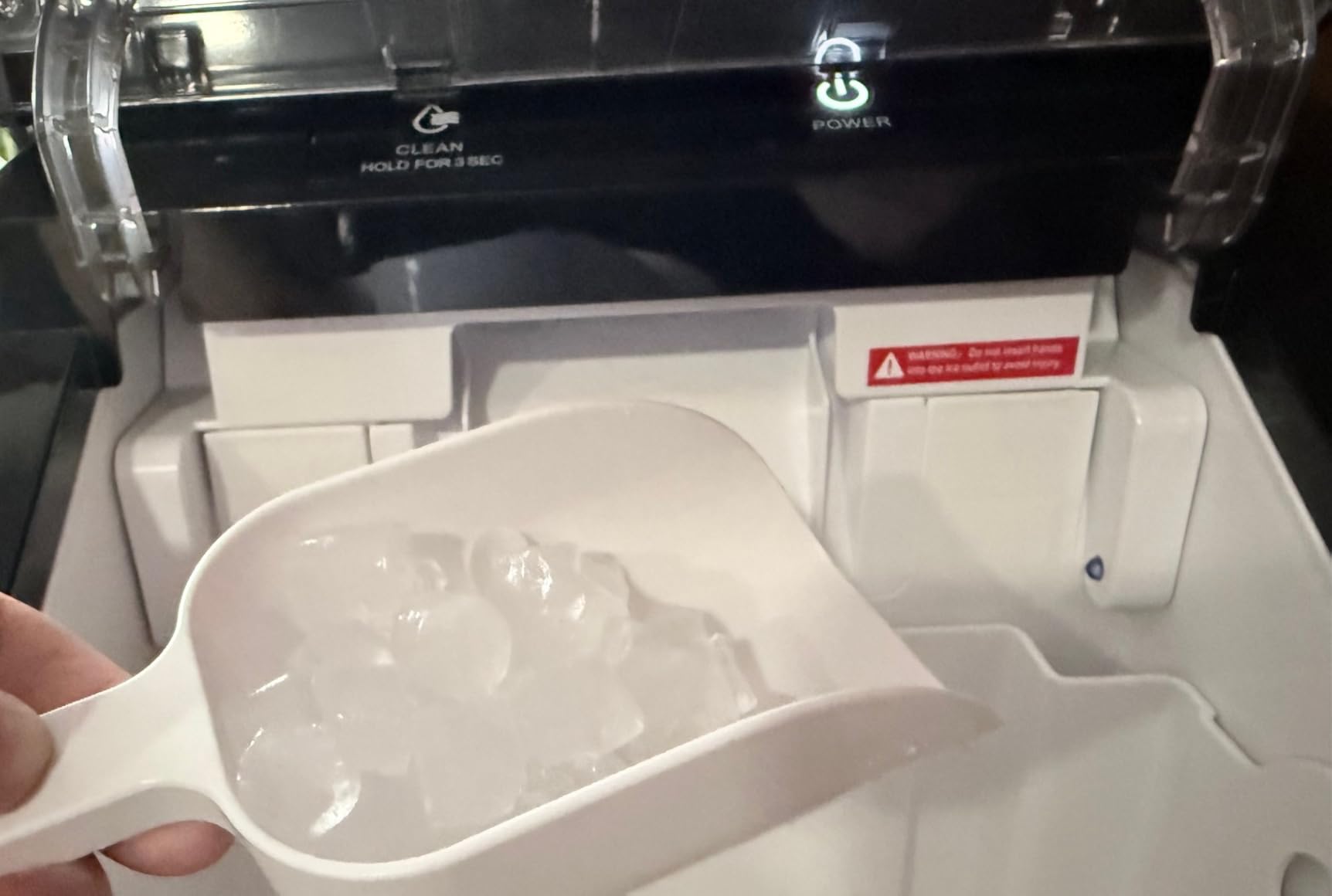 Aeitto Nugget Ice Maker Countertop, 55lbs/24H Ice Machine with 3.6L Water Tank & 3.2Lbs Ice Basket, Self-Cleaning Pebble Ice Maker with Stainless Steel Housing for Home Office and Party - Customer Photo 2