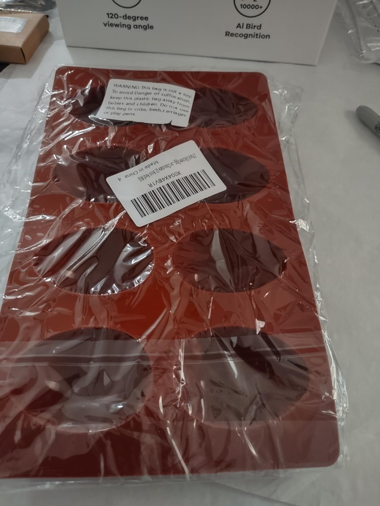 2 Pack Silicone Egg Molds 8 Cavity Easter Silicone Candy Mold 3D Egg-Shaped Silicone Baking Mold for Chocolate, Jello, Mini Cakes, DIY Desserts, Candy, Ice, Pudding, Baking (2, Brick Red) customer photo 2