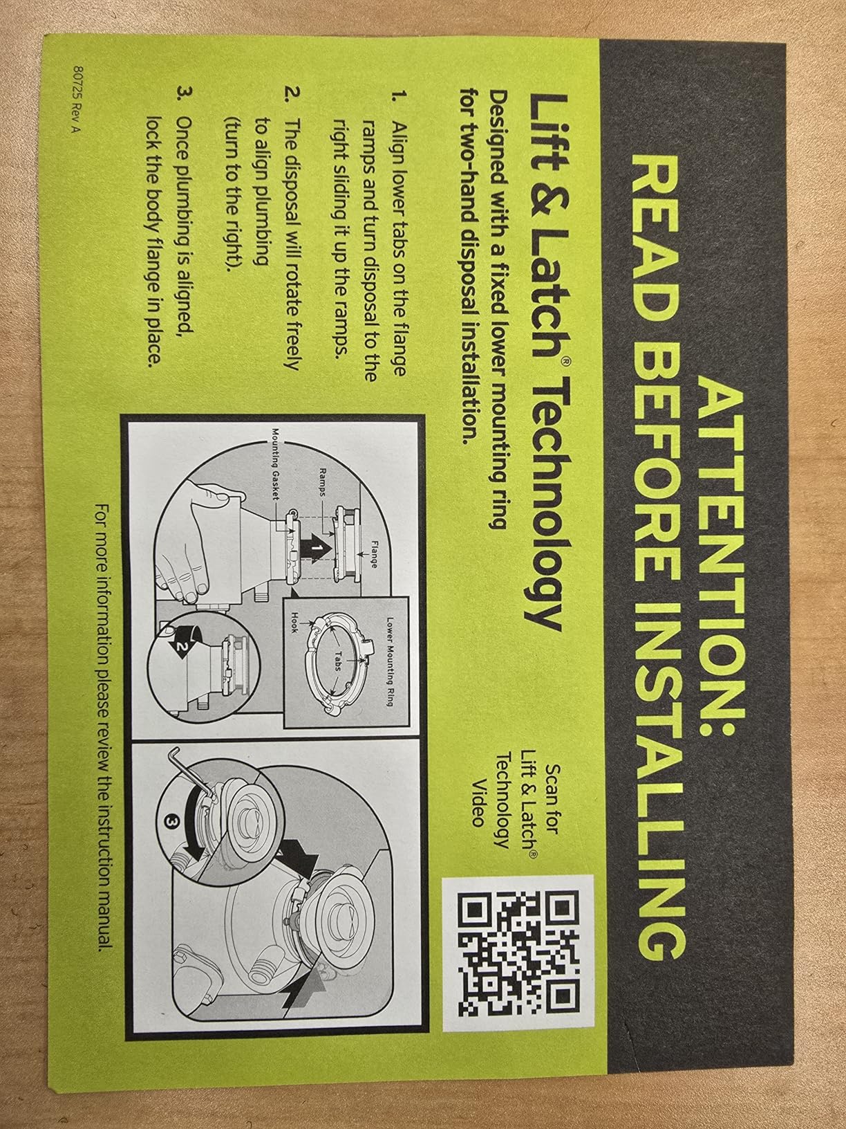 INSINKERATOR Evolution 1.0HP LED Garbage Disposal, Advanced Series Continuous Feed Food Waste Disposer with Antimicrobial LED Accessory Garbage Disposal Flange - Customer Photo 1