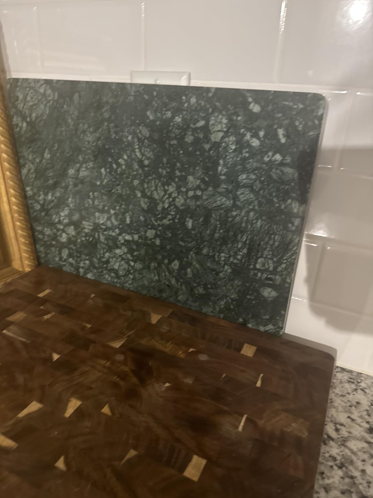 Large Italian Carrara White Marble Cutting Board for Kitchen 16x20 Inch - Stone Granite Cutting Board, Multi-Functional Marble Pastry Board for Cheese, Charcuterie - Wedding Gift, Housewarming customer photo 2