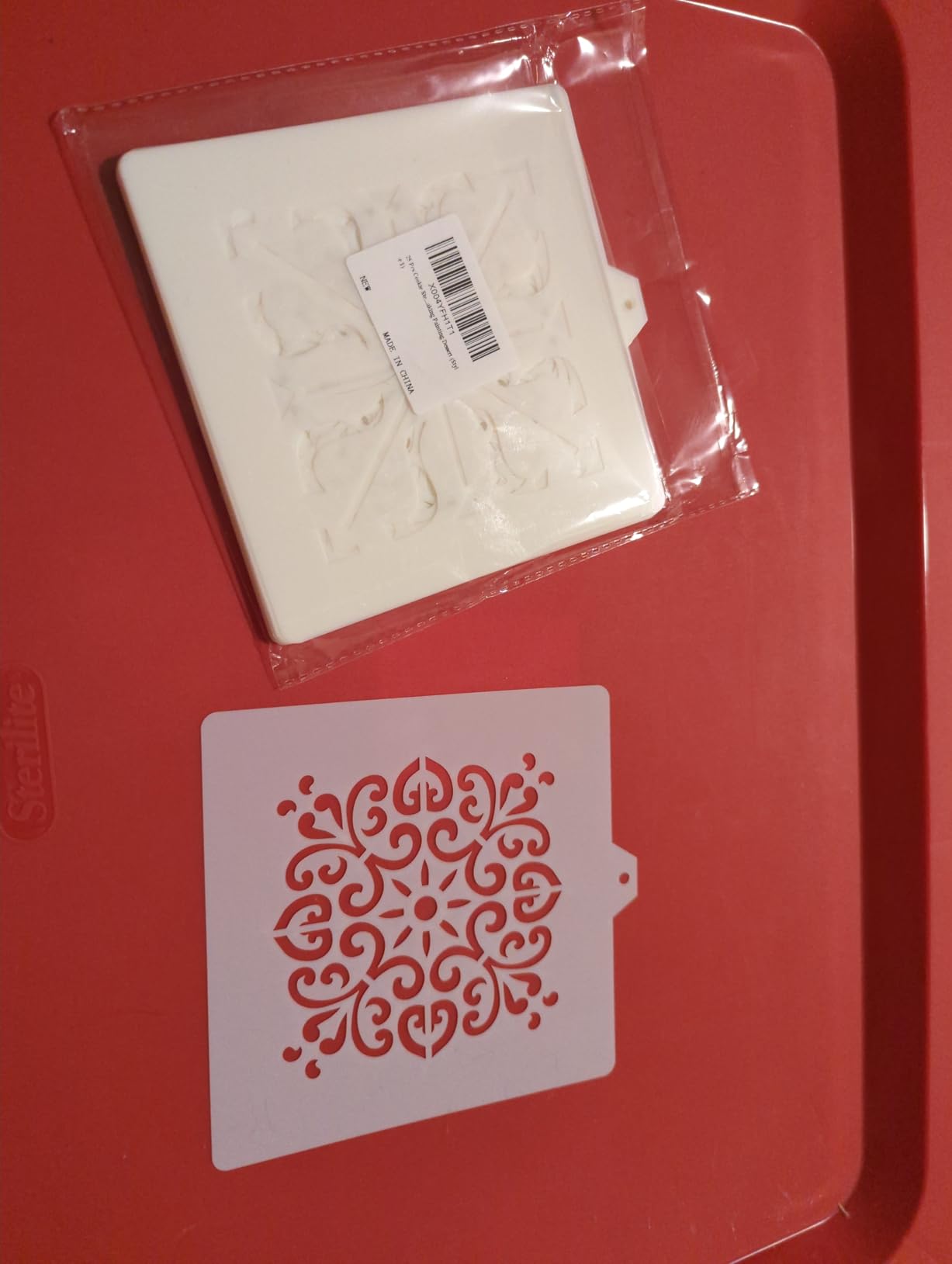 25 PCS Cookie Stencils Set, Reusable Baking Stencils with Checkered Heart Polka Dot Honeycomb Line Brick Star Patterns for Royal Icing Cake Decorating DIY Airbrush Templates for Cookies Coffee customer photo 1