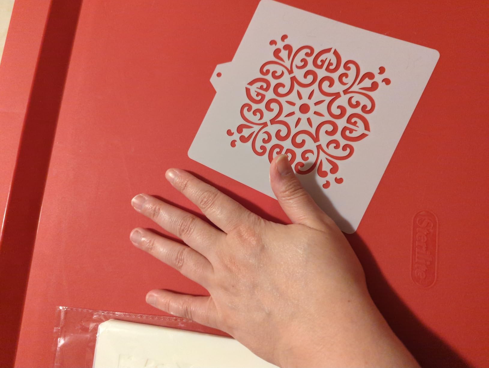 25 PCS Cookie Stencils Set, Reusable Baking Stencils with Checkered Heart Polka Dot Honeycomb Line Brick Star Patterns for Royal Icing Cake Decorating DIY Airbrush Templates for Cookies Coffee customer photo 2