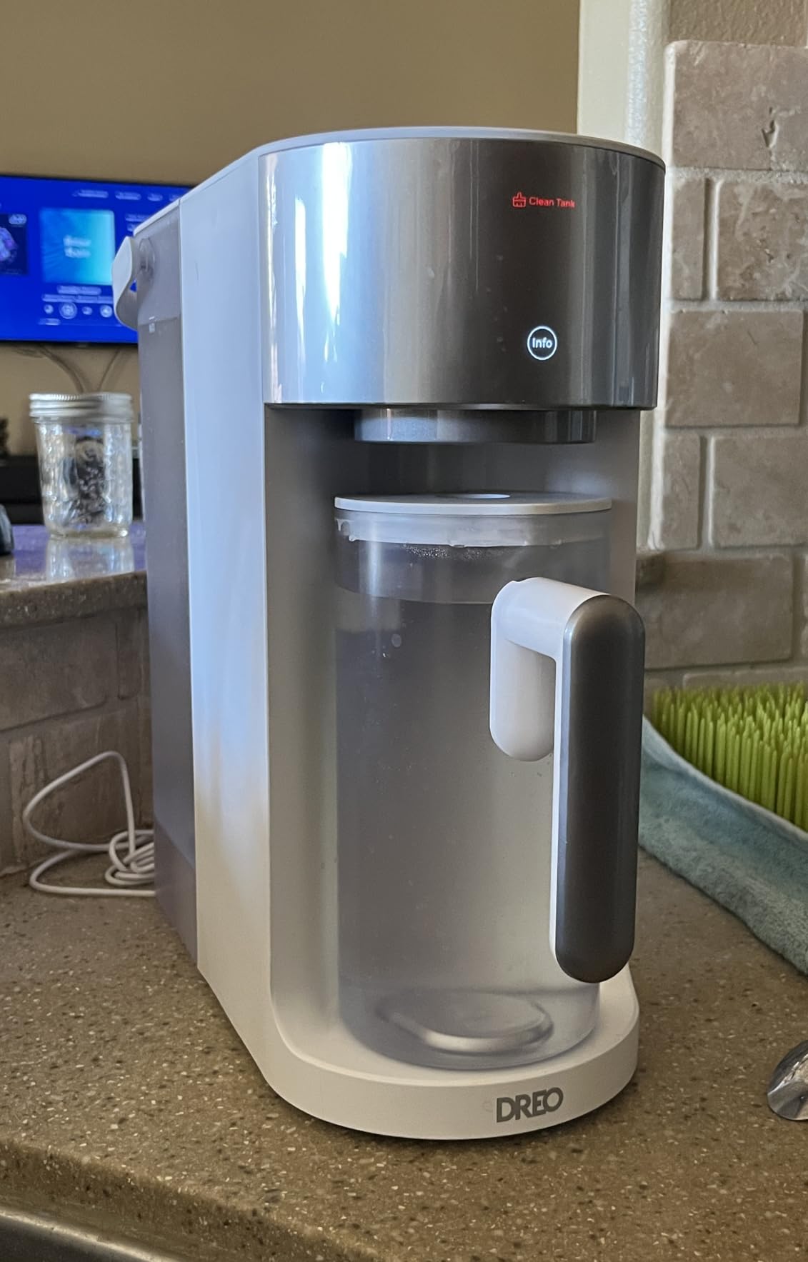 DREO Reverse Osmosis Water Filter Countertop, RO Filtration System, 3:1 Pure to Drain, TDS & Filter Life & Autofill Pitcher, Installation-Free, Self-Cleaning Water Purifier, RO Water Filter 112 3L - Customer Photo 0