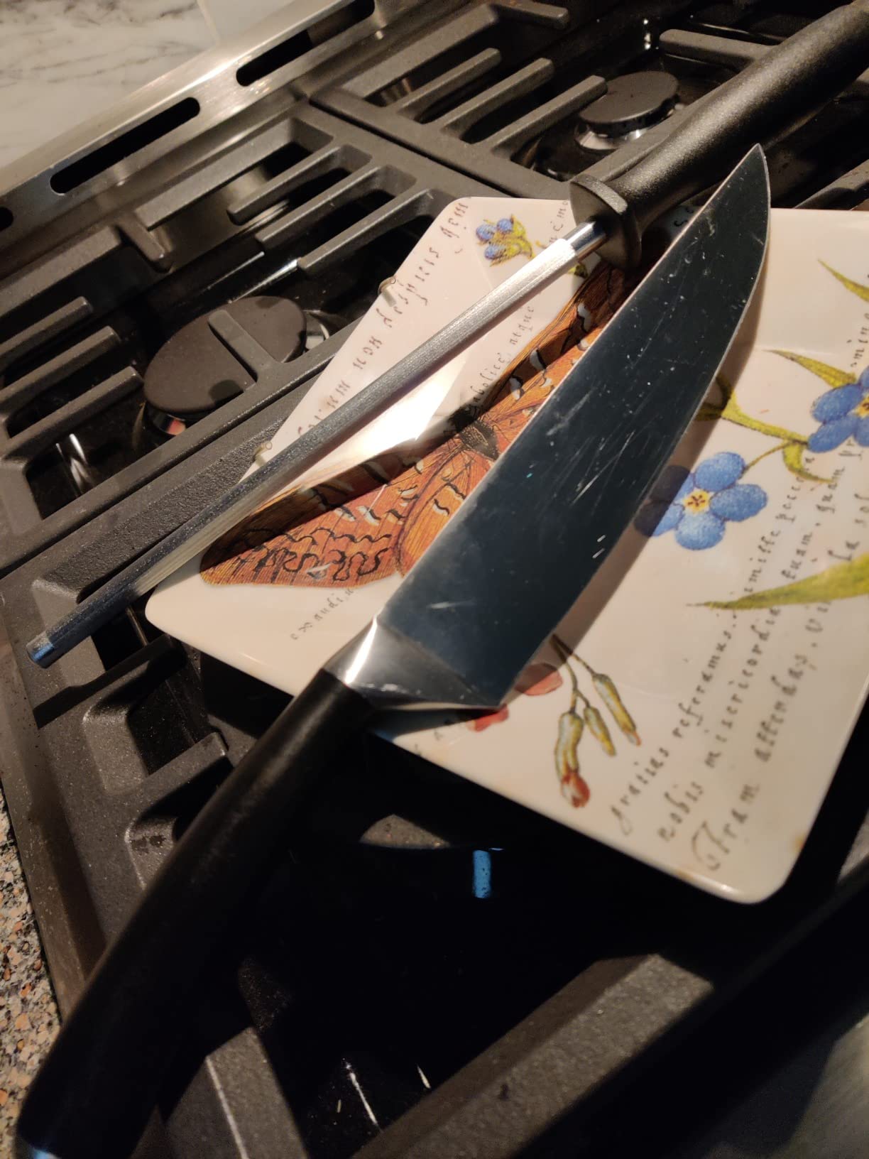 HENCKELS Sharpening Steel, 9-inch Fine Edge Honing Rod for Knife Sharpening and Blade Maintenance - Stainless Steel Knife Sharpener for Kitchen, BBQ Tools, Chef Knives & Outdoor Cooking customer photo 2