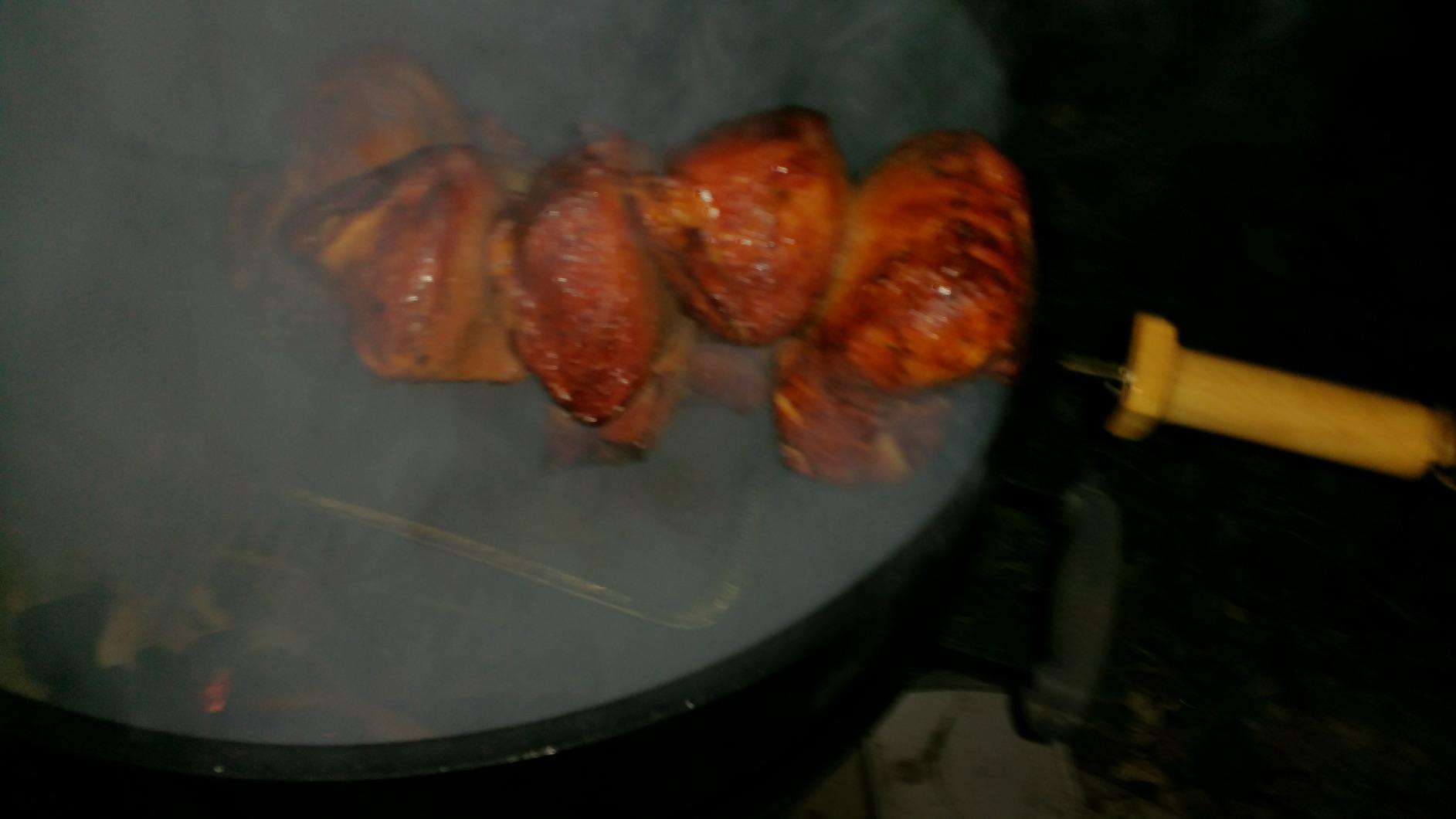 Weber Kettle Grill Rotisserie Kit for 22 Inch Charcoal Grill - Great for Slow Roasting Chicken, Lamb, Ribs, or Turkey on your Weber Grill; Includes Spit, Forks, and Motor customer photo 1