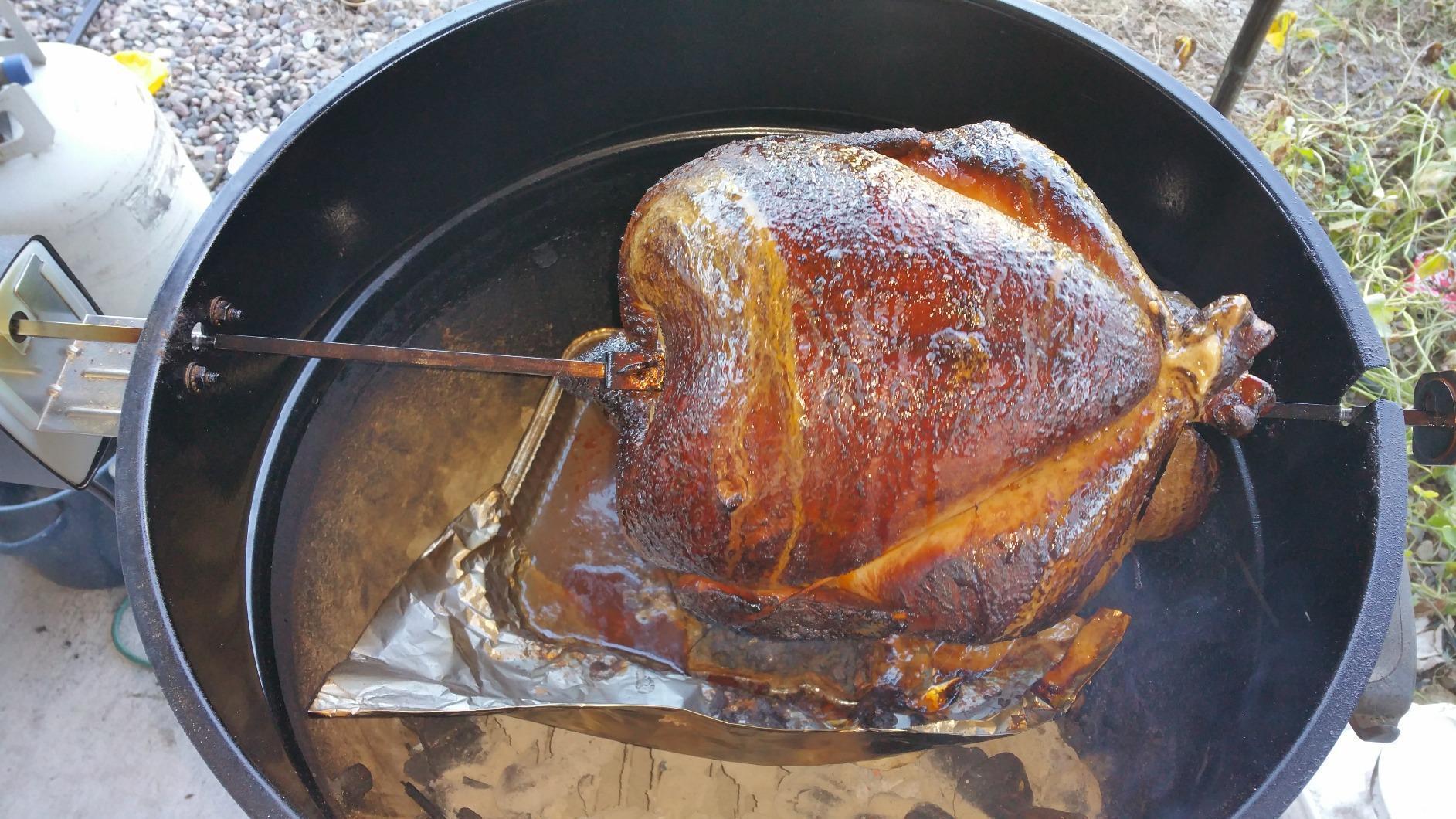 Weber Kettle Grill Rotisserie Kit for 22 Inch Charcoal Grill - Great for Slow Roasting Chicken, Lamb, Ribs, or Turkey on your Weber Grill; Includes Spit, Forks, and Motor customer photo 2