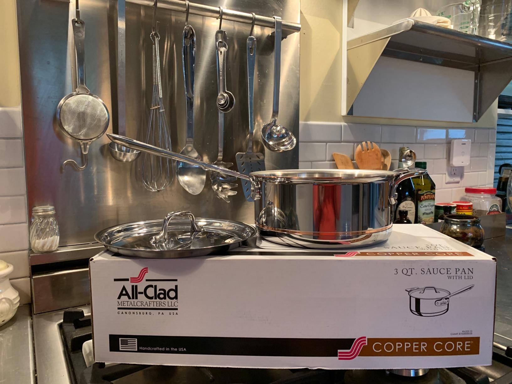 All-Clad Copper Core 5-Ply Stainless Steel Sauce Pan 2 Quart Induction Oven Broiler Safe 600F Pots and Pans, Cookware Silver customer photo 2