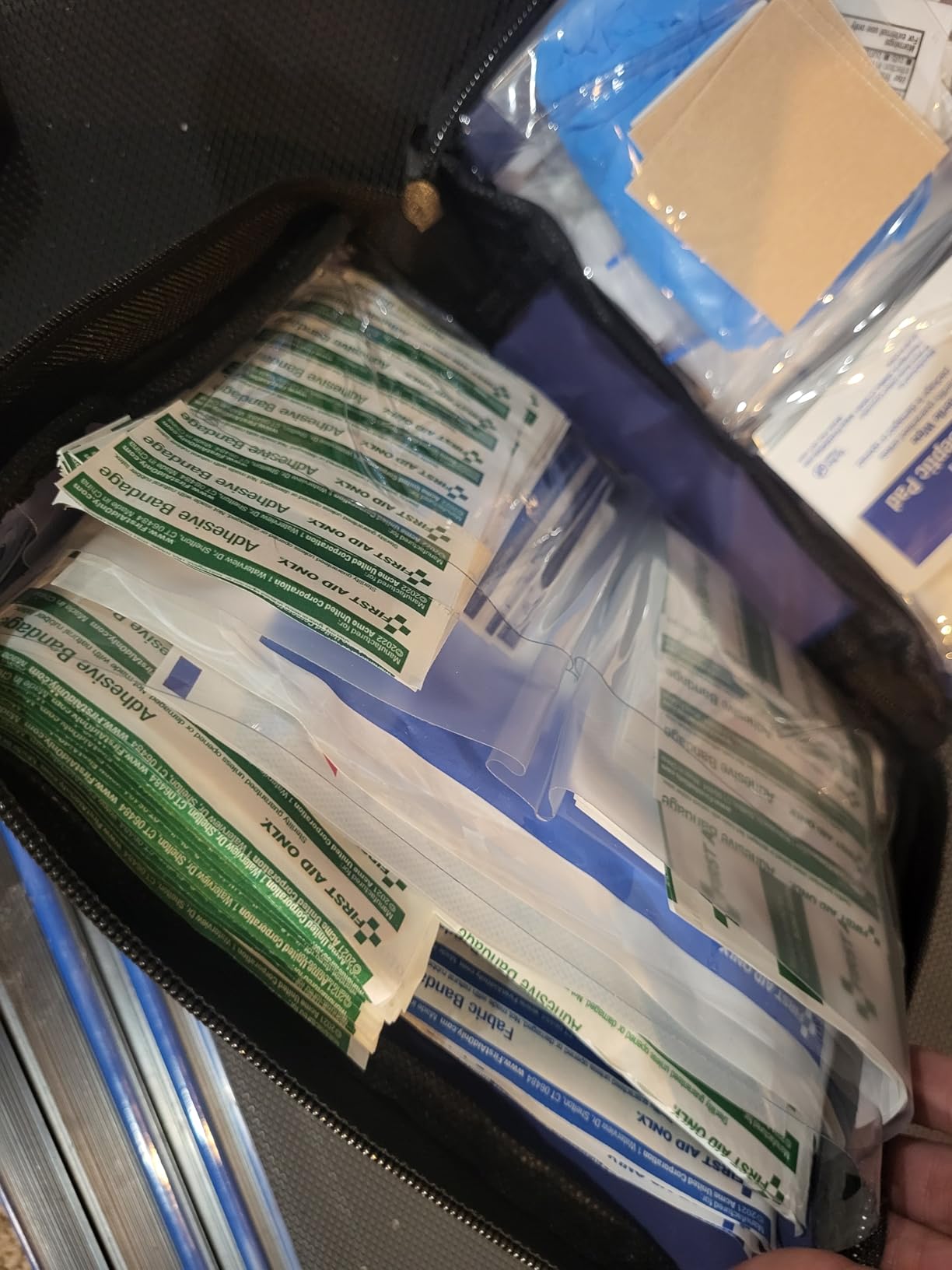 First Aid Only 298 Piece All-Purpose Emergency First Aid Kit for Home, Office, Car, Apartment, Dorm, and Camping, Travel-Friendly Compact Pouch Fits in Backpacks, Suitcases, Cabinets, and Drawers customer photo 1