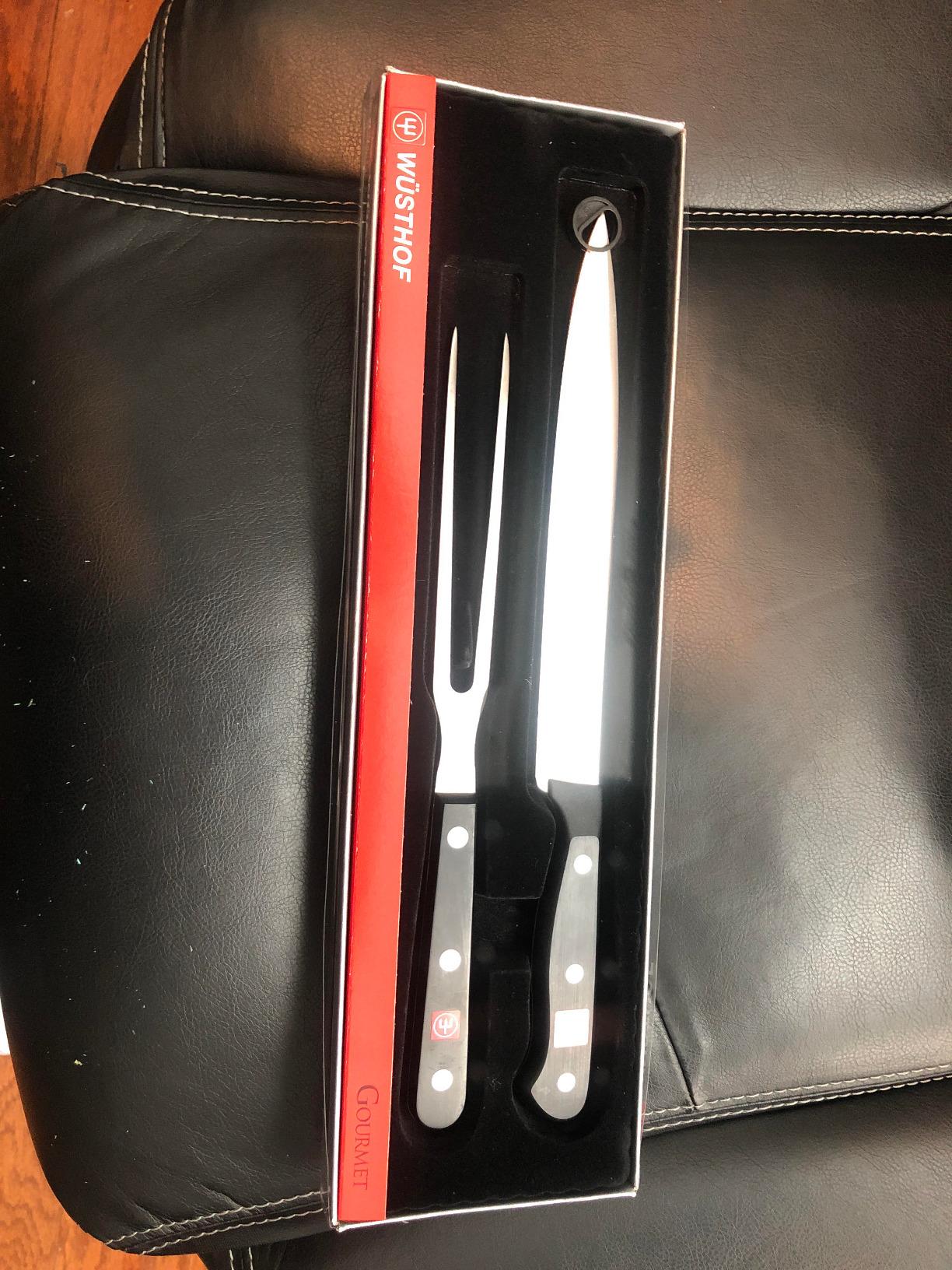 WÜSTHOF Gourmet 2-Piece Carving Knife Set, Black customer photo 1