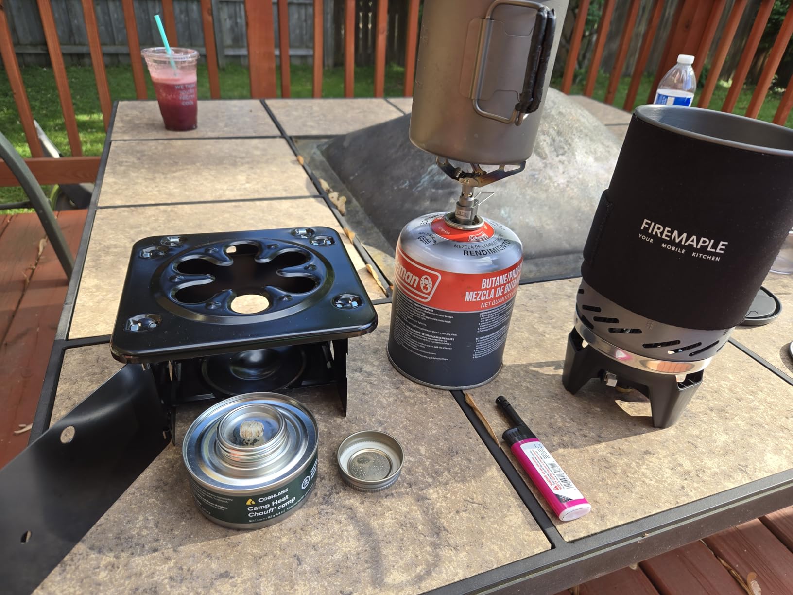 Coghlan's Portable Folding Camp Stove - Compact, Lightweight Steel Cooking Stove for Camping, Backpacking, Hiking, or Emergency Use - Uses Canned Heat or Fuel Tablets, Black customer photo 2