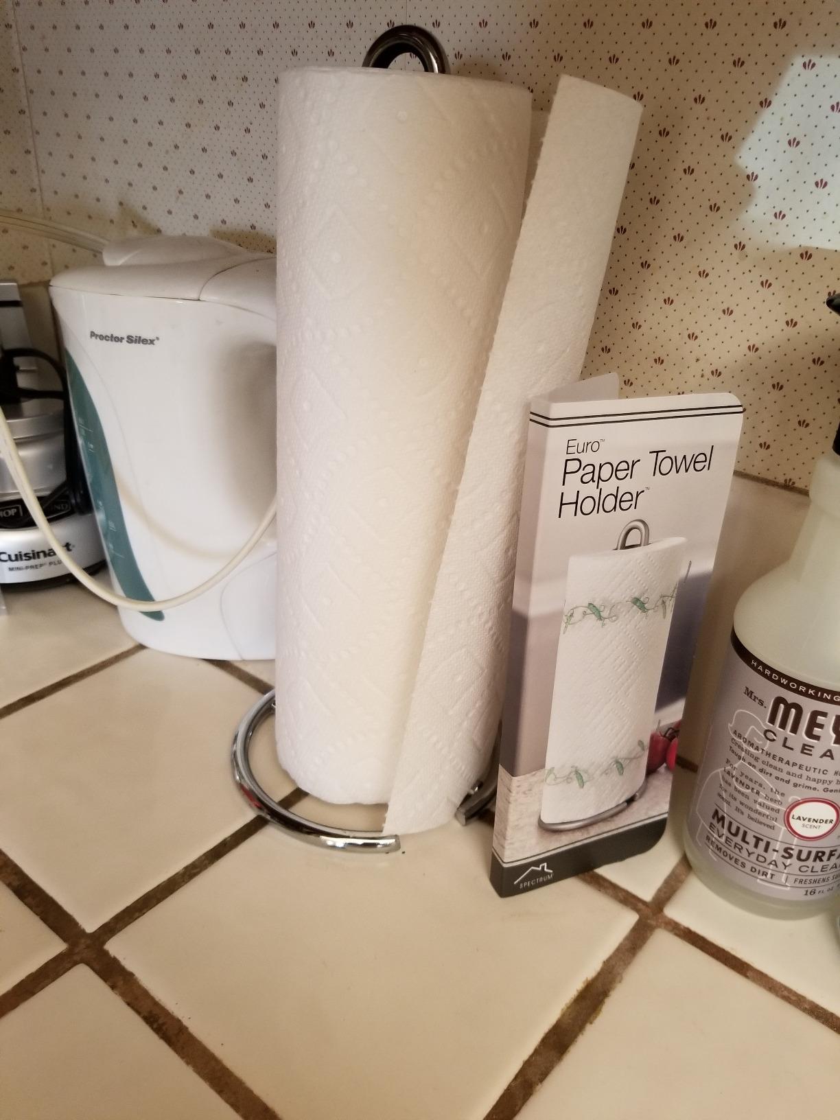 Spectrum Chrome Paper Towel Holder Countertop Kitchen Organizer customer photo 2