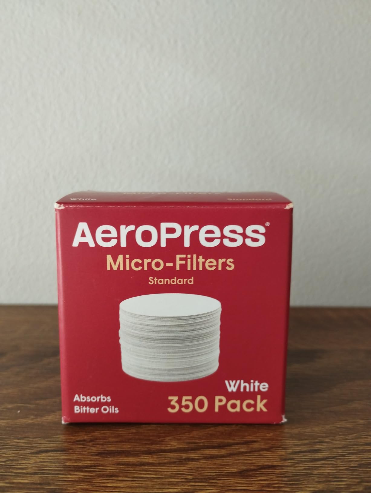AeroPress Coffee Maker White Paper Micro-Filters, Compostable Coffee Filters Made From White, Chlorine-Free Paper, Fits Standard Size AeroPress Manual Coffee Makers, 350 Count customer photo 1