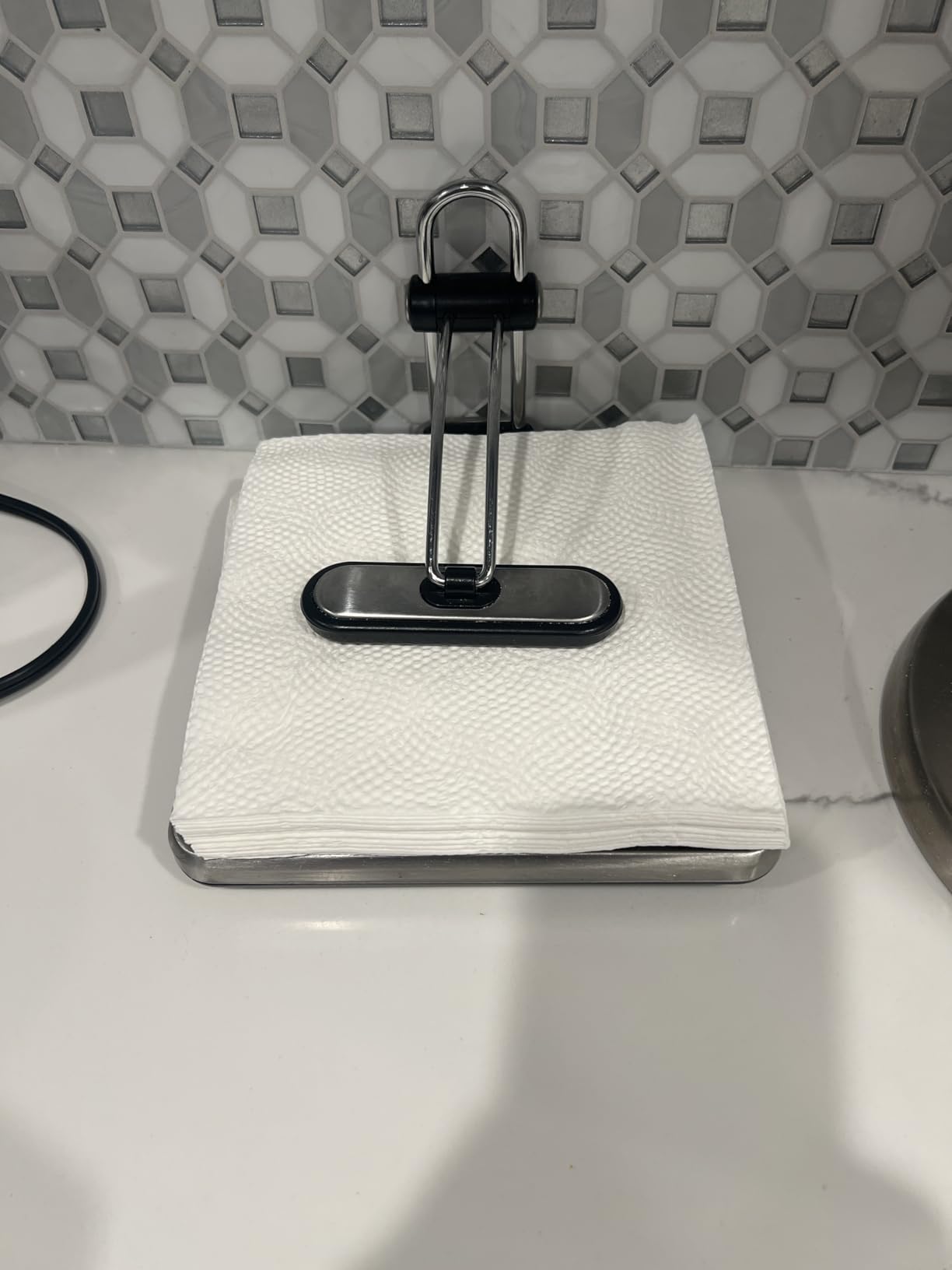 simplehuman Quick Grip Napkin Holder, Stainless Steel, Brushed customer photo 1