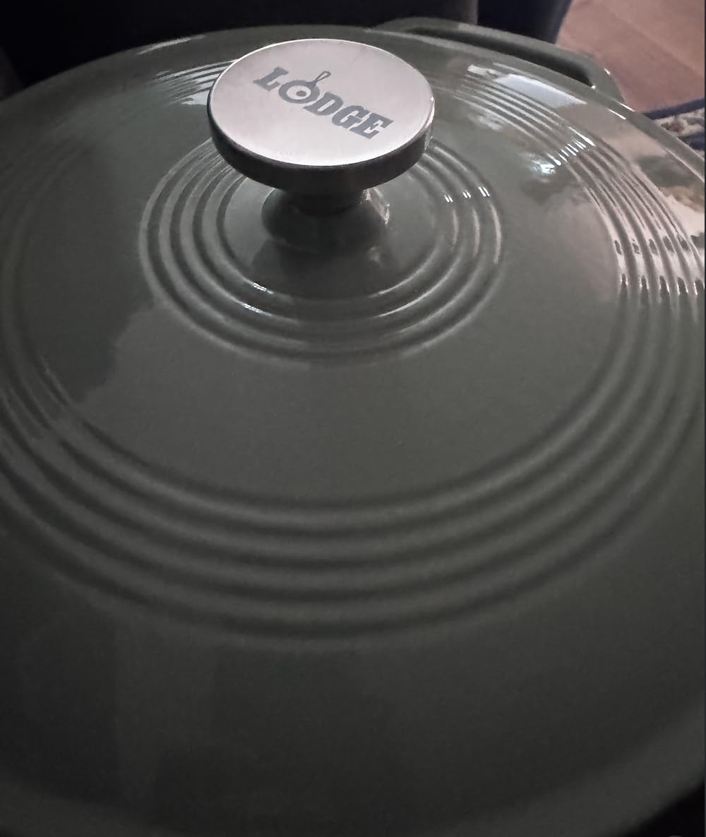 Lodge Essential Enamel Braiser - Refrigerator- & Oven-Safe up to 500F - Heat-Retaining, Induction-Safe & PFAS-Free Enamel Cookware - 3.5 Quart, Caribbean Blue customer photo 1