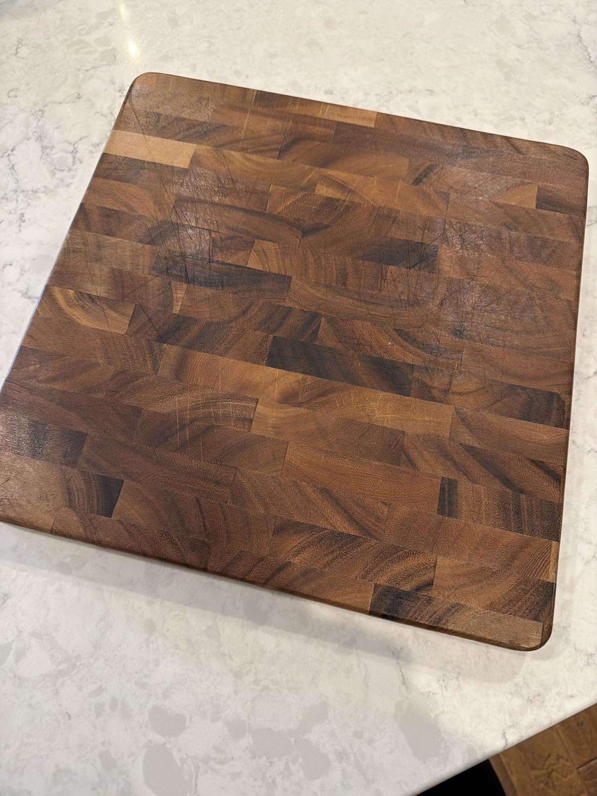 Ironwood Gourmet Large End Grain Prep Station Acacia Wood Cutting Board, 14 x 20-Inch, Brown customer photo 1