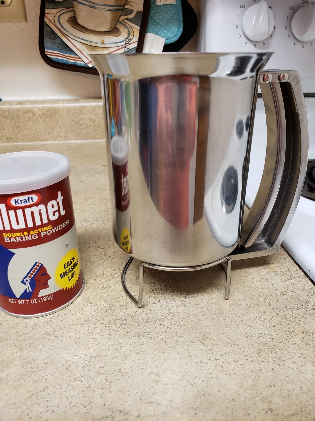 Pancake Batter Dispenser- Gourmet Stainless-Steel Pourer- Perfect for Baking Cupcakes, Waffles, Cakes, and Muffins- No Drip Dispenser by Chef Buddy customer photo 1