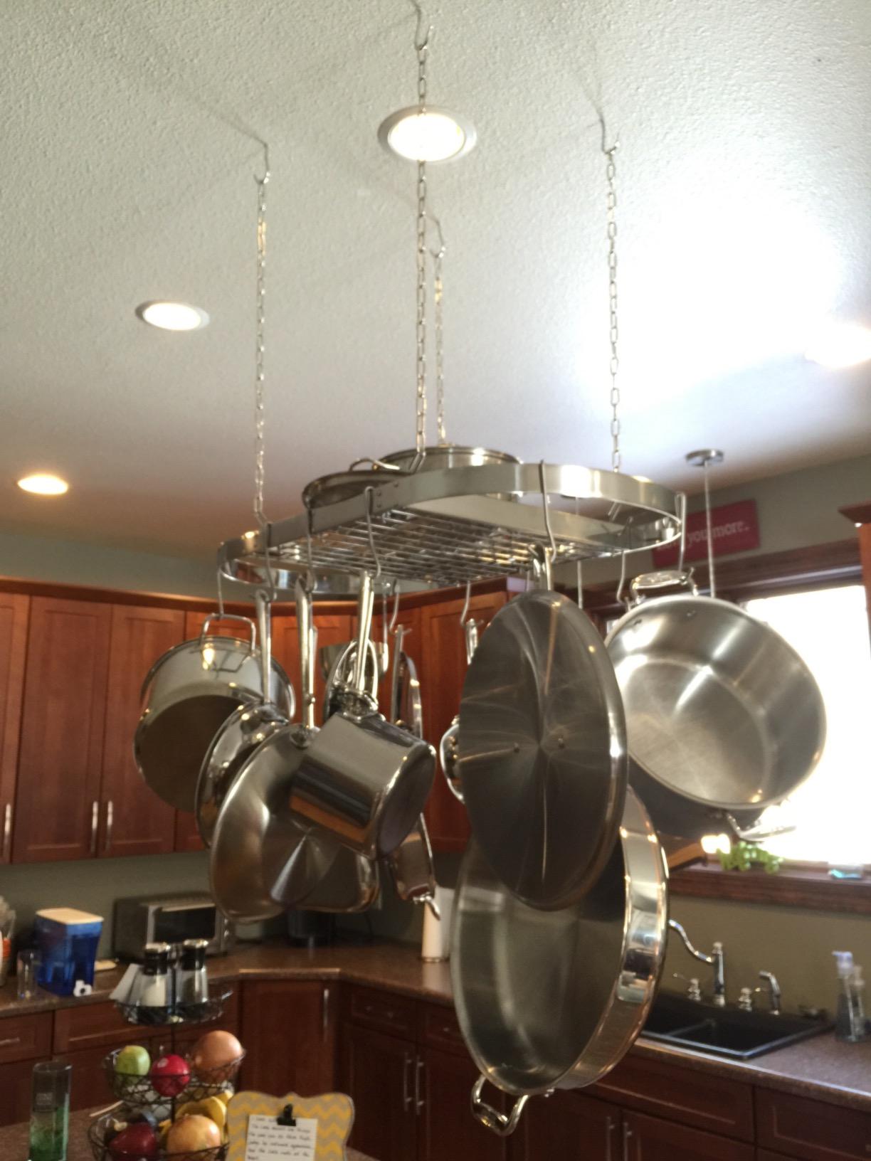 Range Kleen CW6001 Stainless Steel Hanging Oval Pot Rack 1.5 Inch H by 33 Inch W by 17 Inch D customer photo 1