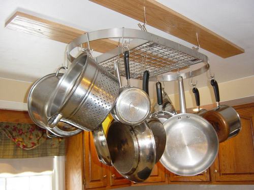 Range Kleen CW6001 Stainless Steel Hanging Oval Pot Rack 1.5 Inch H by 33 Inch W by 17 Inch D customer photo 2