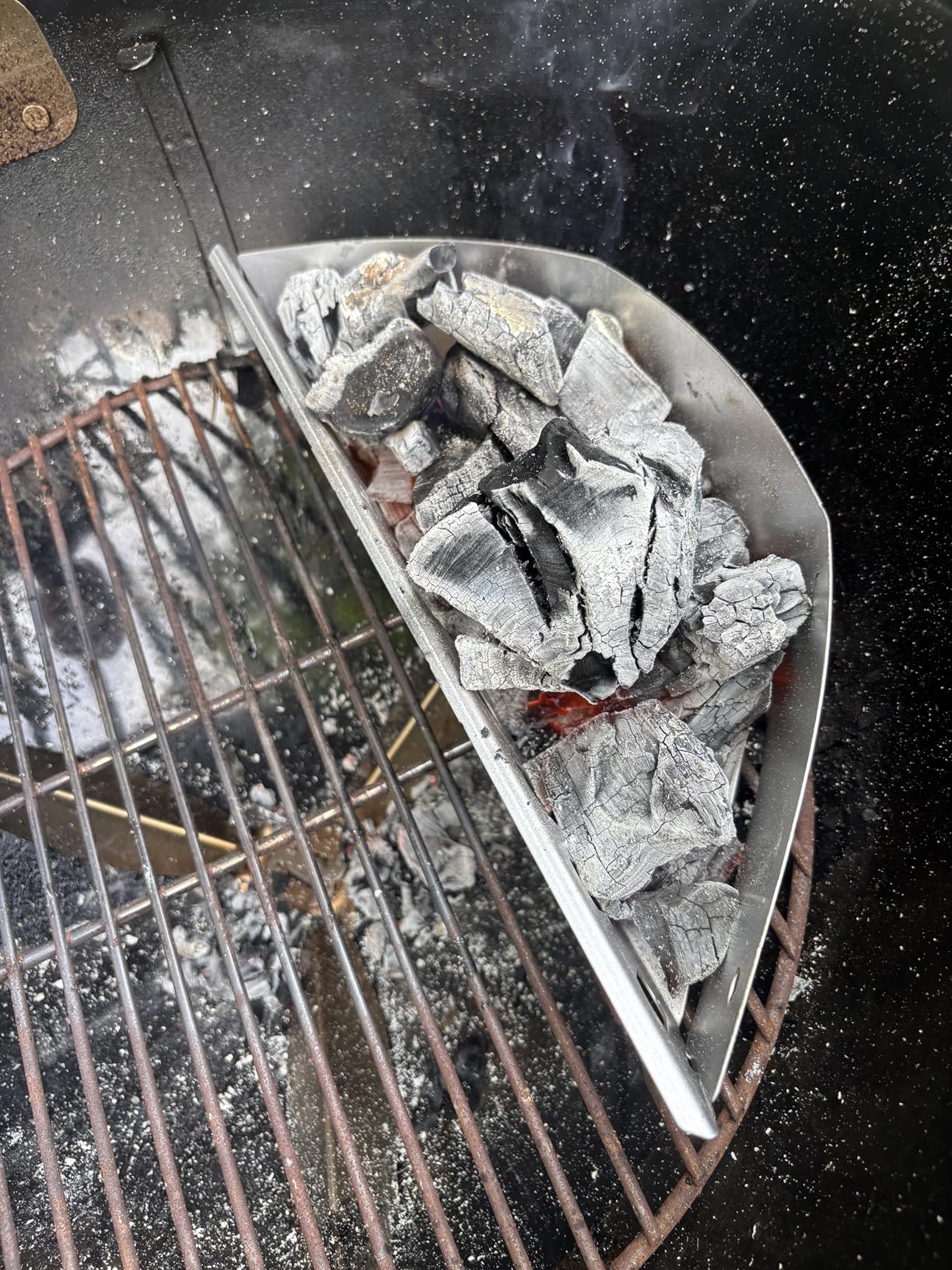 Weber Char-Basket Charcoal Briquet Holders (Set of 2) - Aluminized Steel, Corrosion-Resistant Fuel Baskets for Indirect Grilling, Fits Weber 18